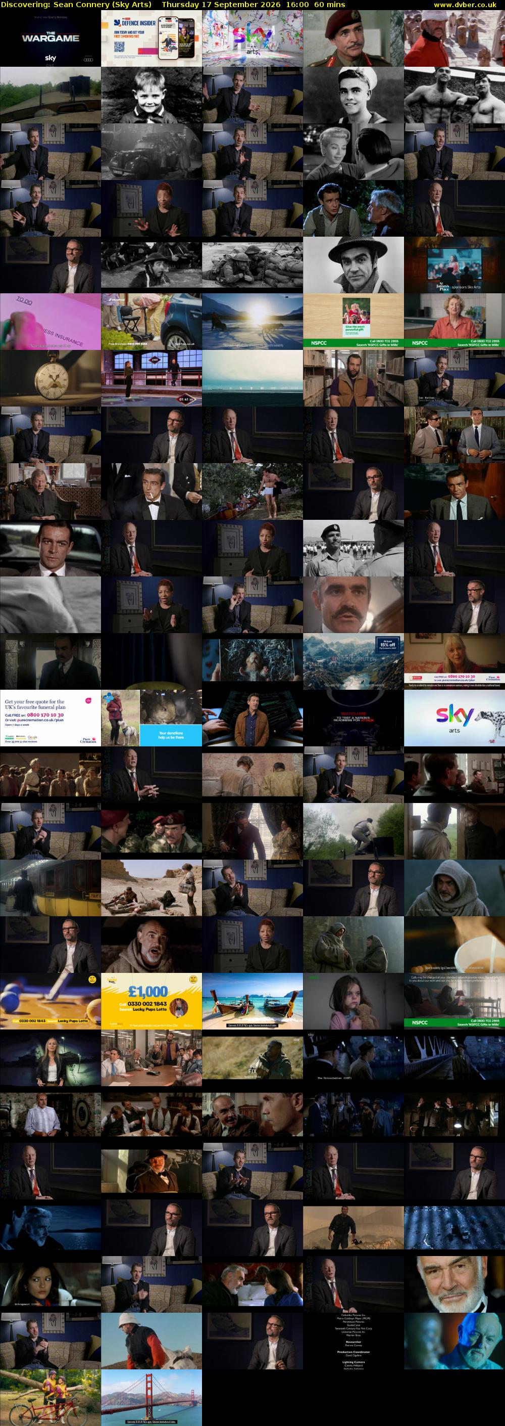 Discovering: Sean Connery (Sky Arts) Thursday 17 September 2026 16:00 - 17:00
