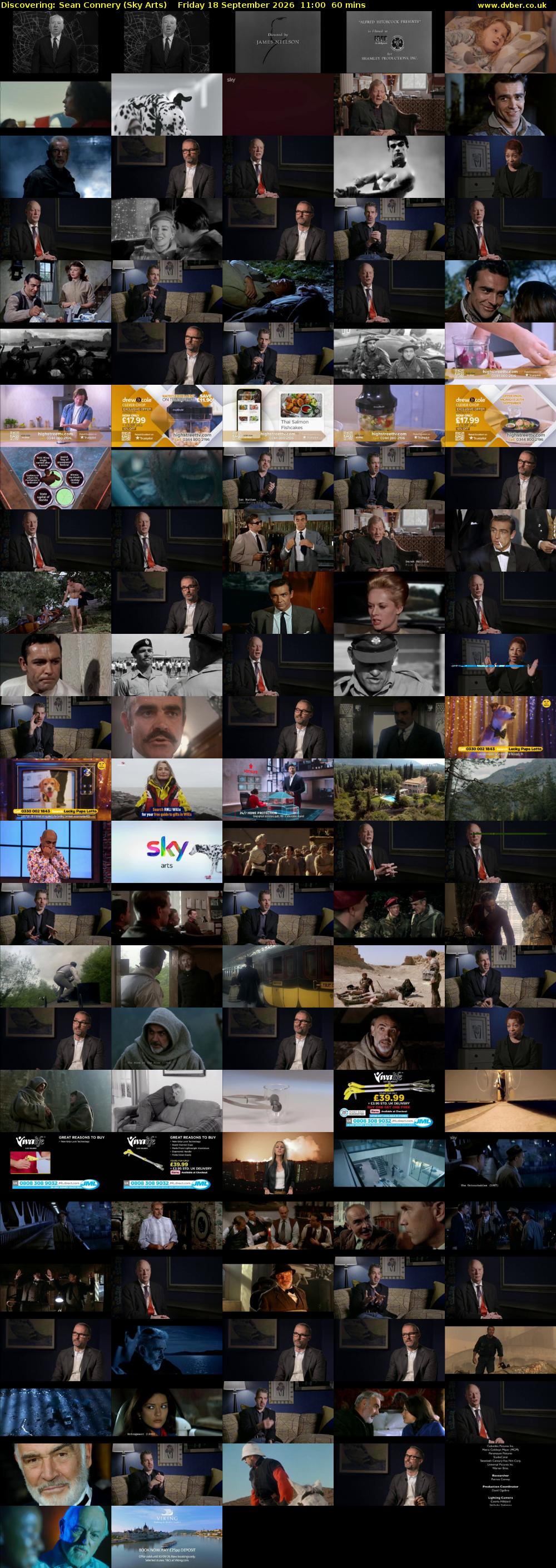 Discovering: Sean Connery (Sky Arts) Friday 18 September 2026 11:00 - 12:00