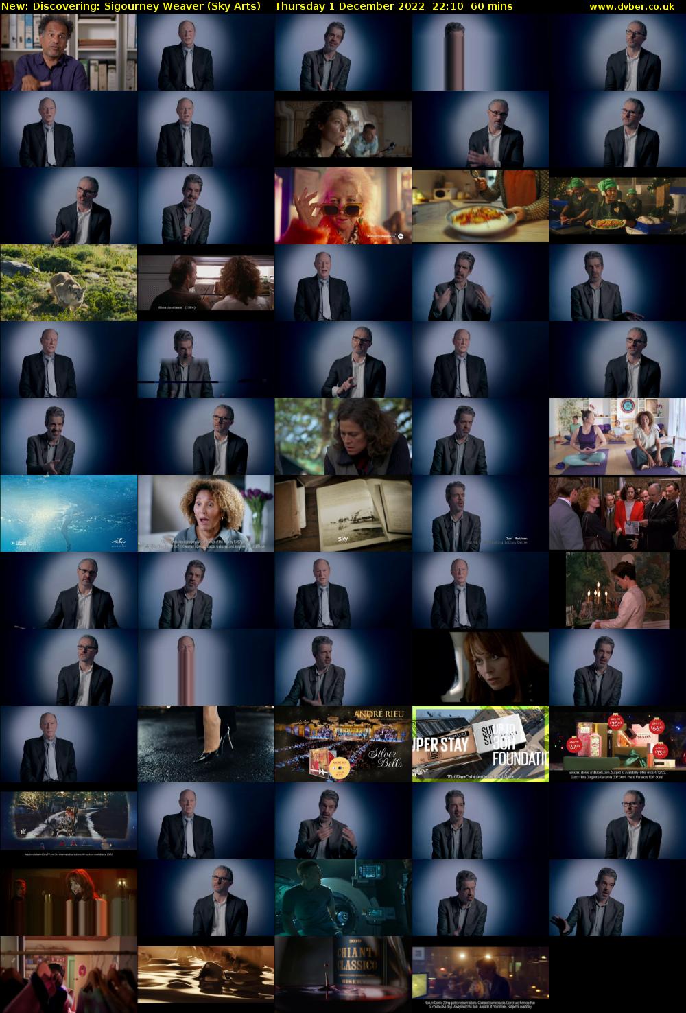 Discovering: Sigourney Weaver (Sky Arts) Thursday 1 December 2022 22:10 - 23:10