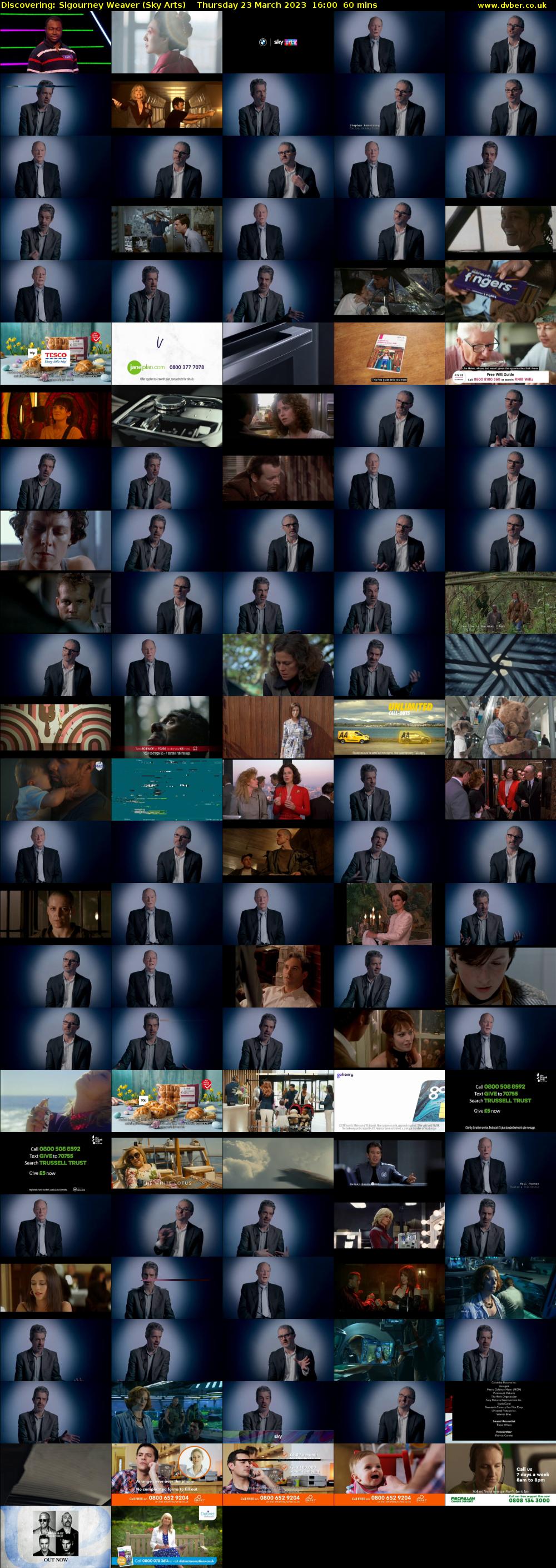 Discovering: Sigourney Weaver (Sky Arts) Thursday 23 March 2023 16:00 - 17:00