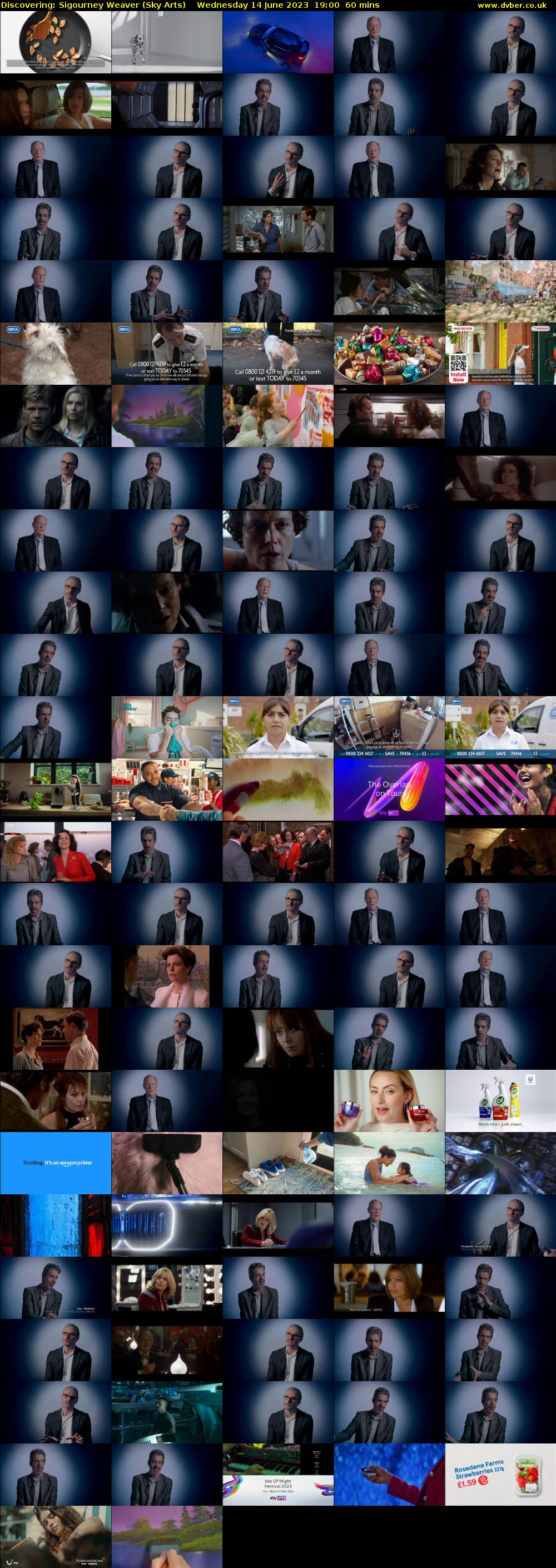 Discovering: Sigourney Weaver (Sky Arts) Wednesday 14 June 2023 19:00 - 20:00