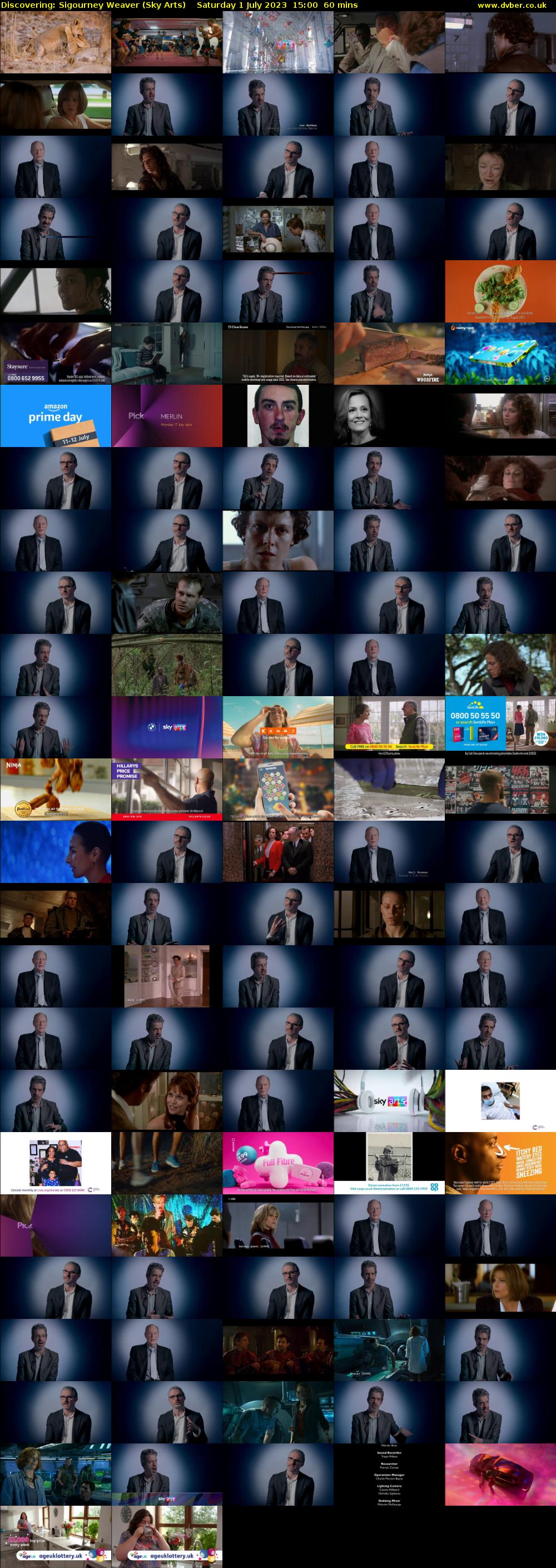 Discovering: Sigourney Weaver (Sky Arts) Saturday 1 July 2023 15:00 - 16:00