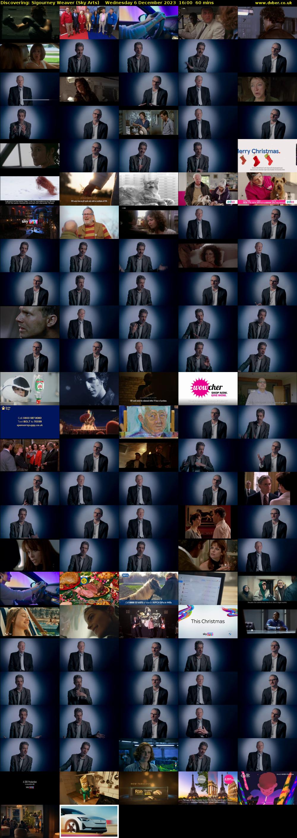 Discovering: Sigourney Weaver (Sky Arts) Wednesday 6 December 2023 16:00 - 17:00