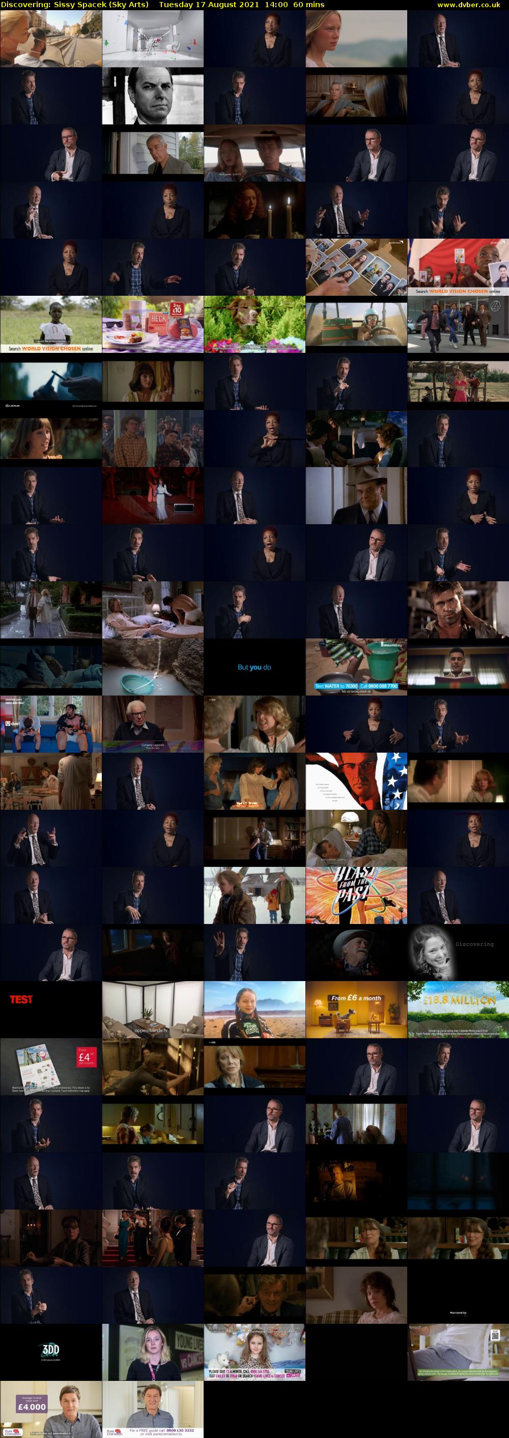 Discovering: Sissy Spacek (Sky Arts) Tuesday 17 August 2021 14:00 - 15:00