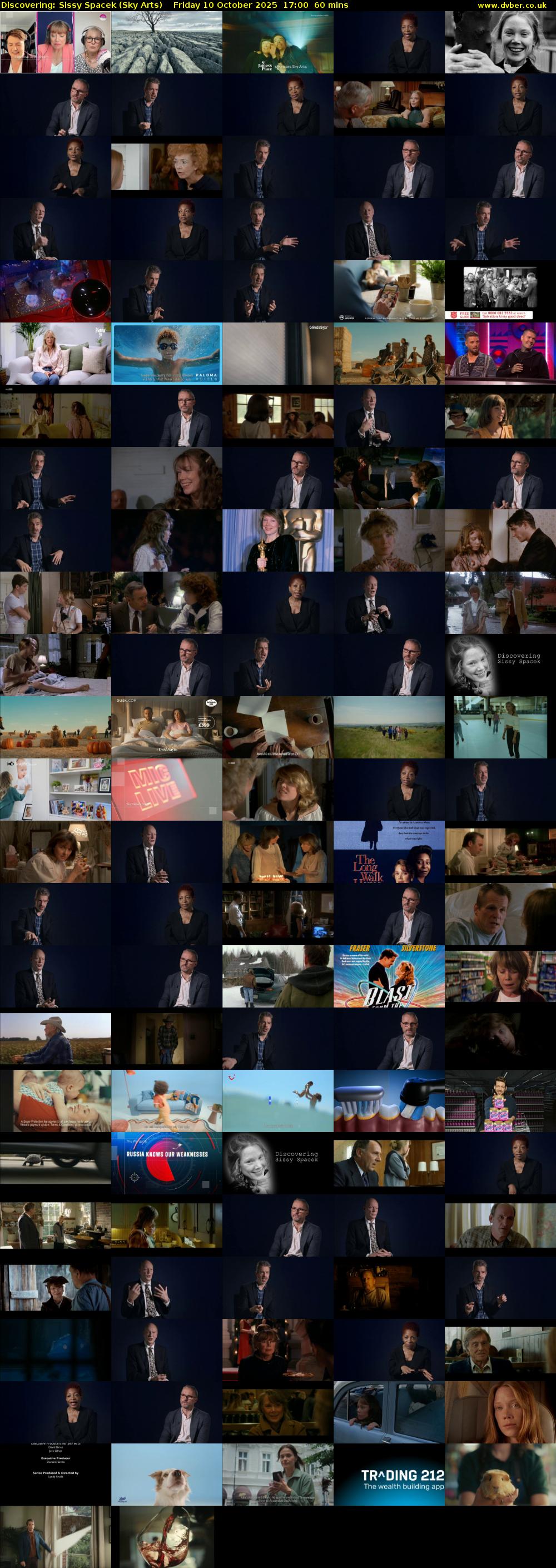 Discovering: Sissy Spacek (Sky Arts) Friday 10 October 2025 17:00 - 18:00