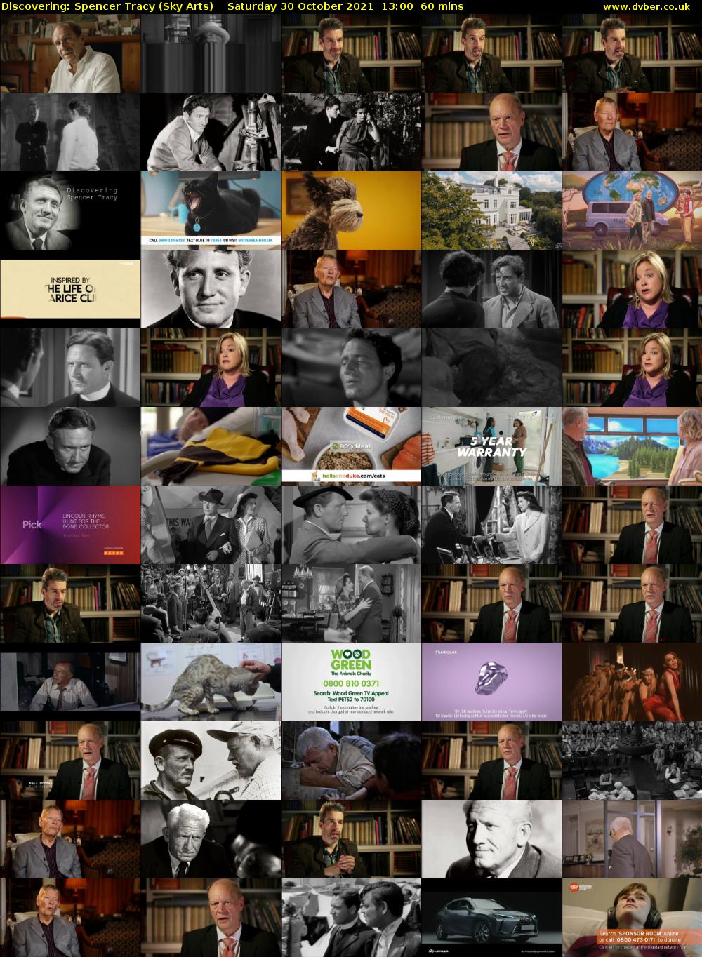 Discovering: Spencer Tracy (Sky Arts) Saturday 30 October 2021 13:00 - 14:00