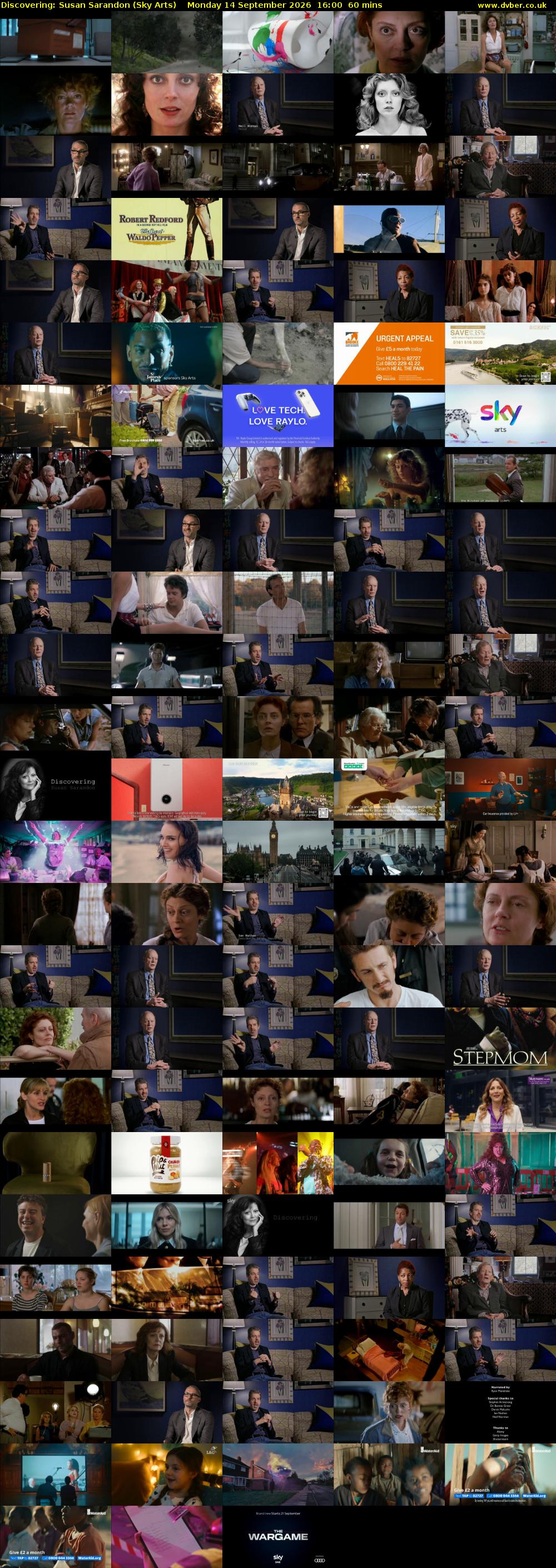 Discovering: Susan Sarandon (Sky Arts) Monday 14 September 2026 16:00 - 17:00