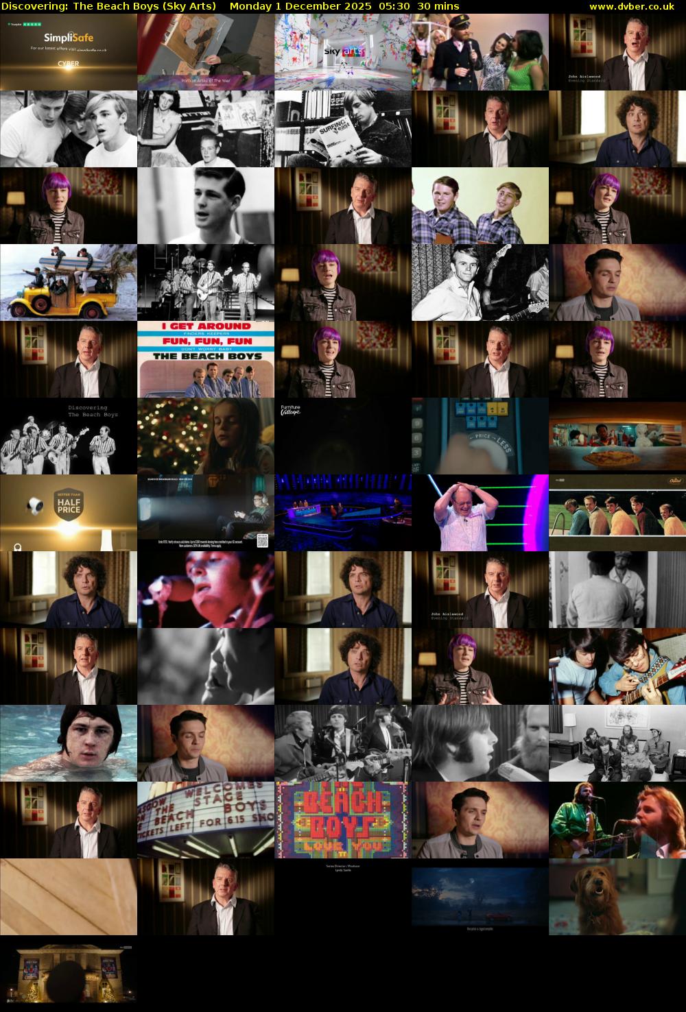 Discovering: The Beach Boys (Sky Arts) Monday 1 December 2025 05:30 - 06:00