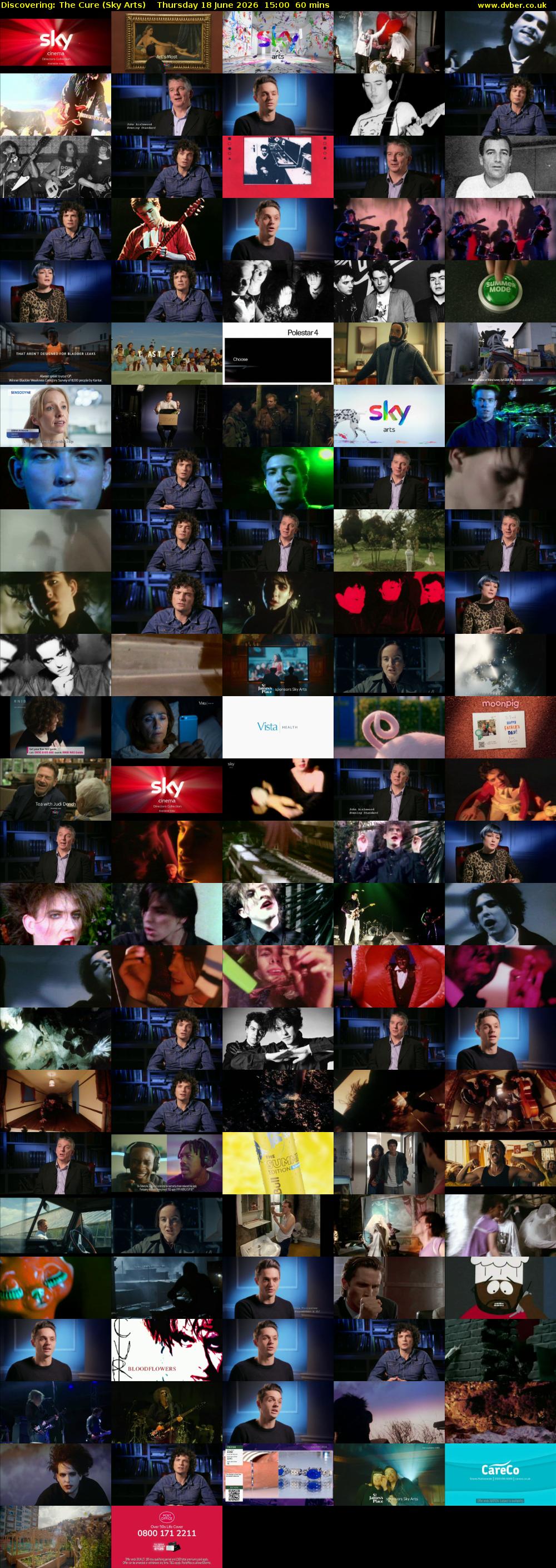 Discovering: The Cure (Sky Arts) Thursday 18 June 2026 15:00 - 16:00