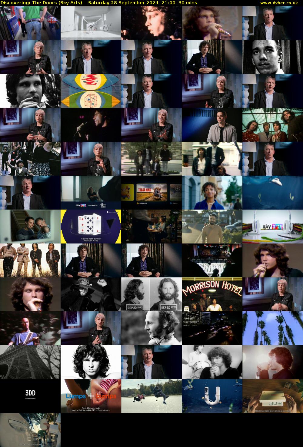 Discovering: The Doors (Sky Arts) Saturday 28 September 2024 21:00 - 21:30