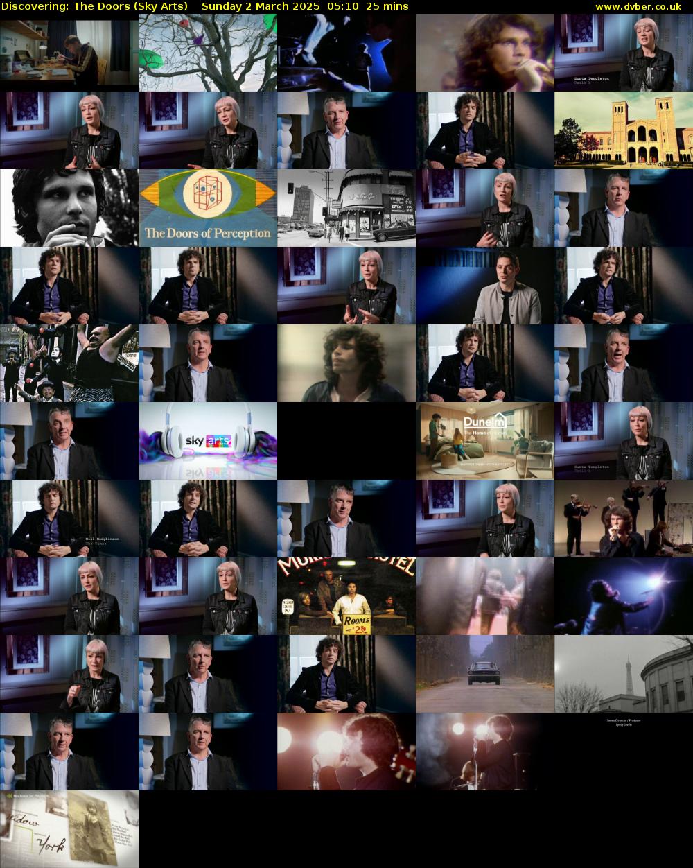 Discovering: The Doors (Sky Arts) Sunday 2 March 2025 05:10 - 05:35