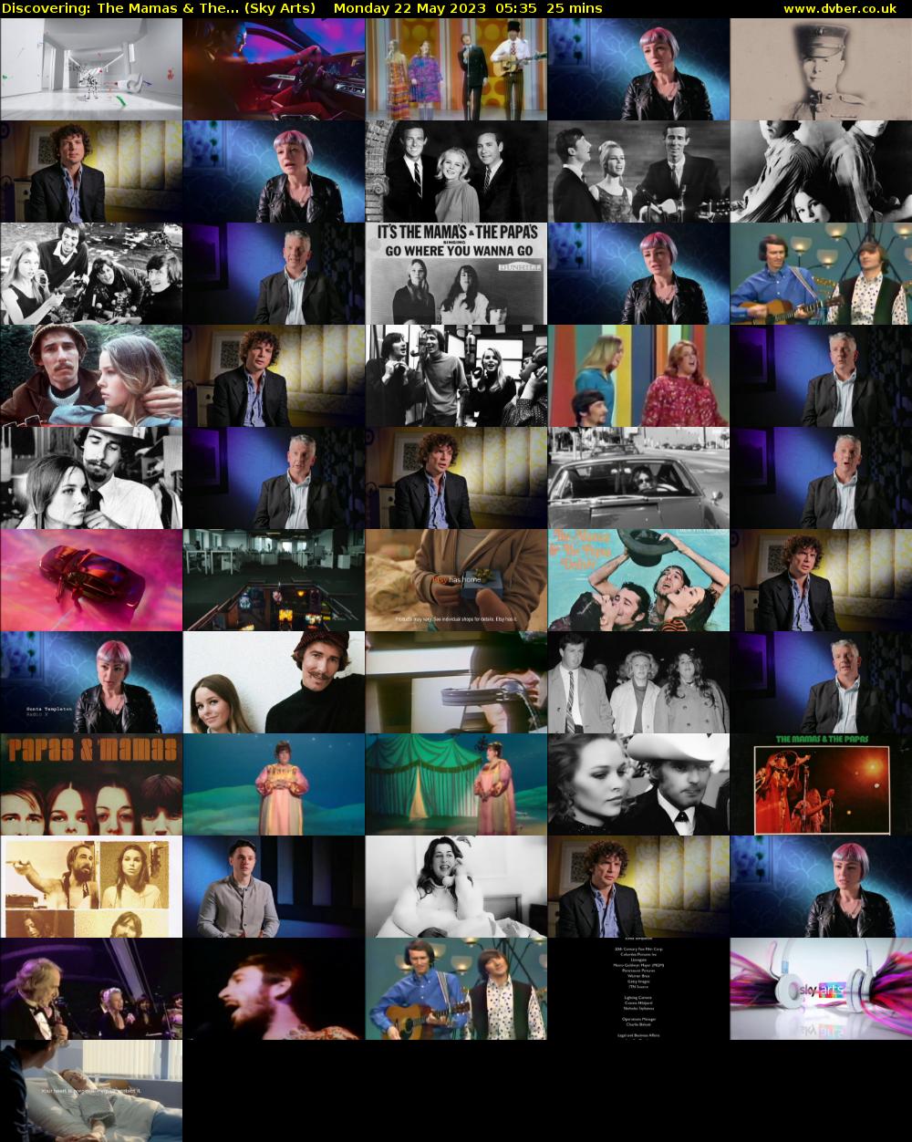 Discovering: The Mamas & The... (Sky Arts) Monday 22 May 2023 05:35 - 06:00