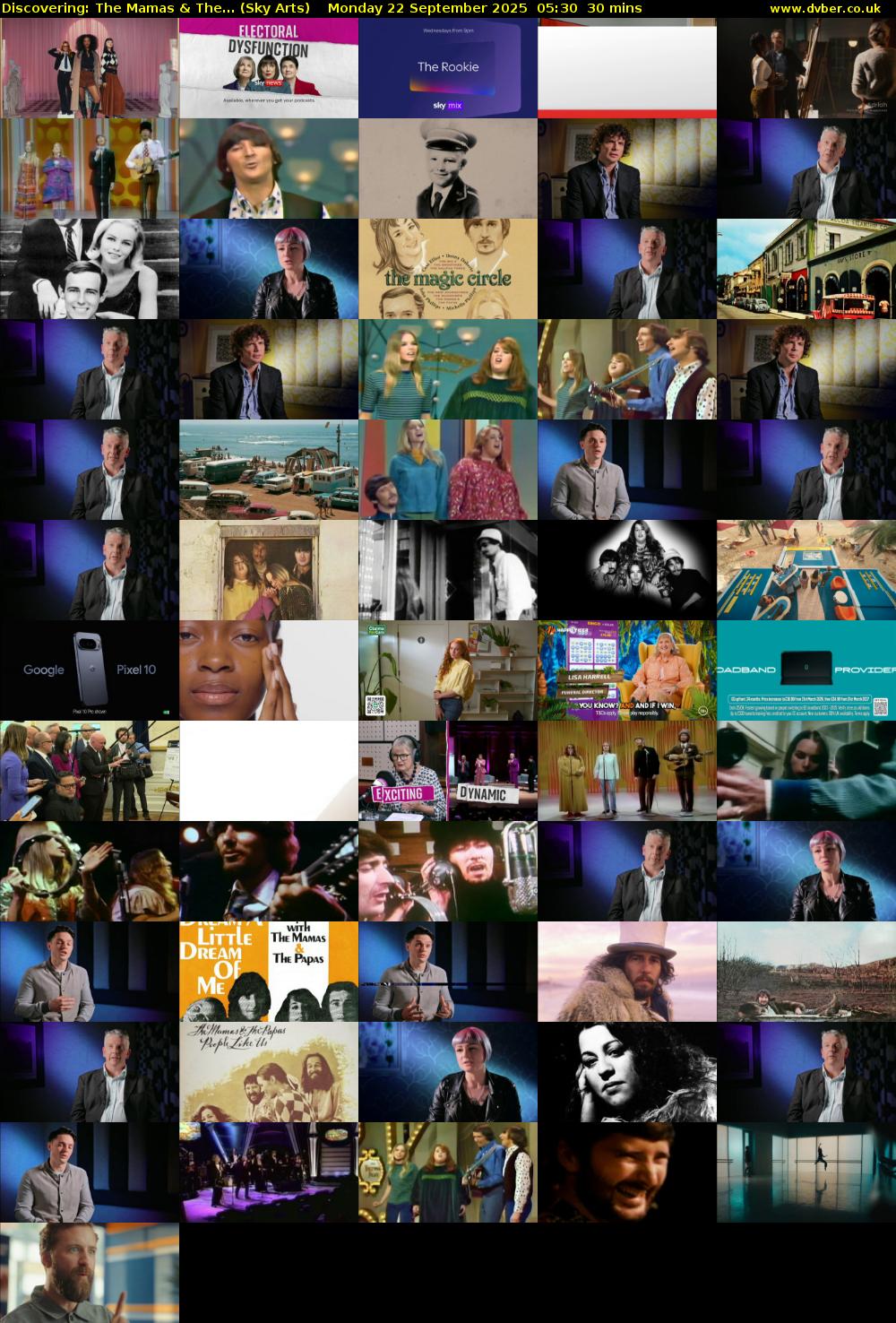 Discovering: The Mamas & The... (Sky Arts) Monday 22 September 2025 05:30 - 06:00