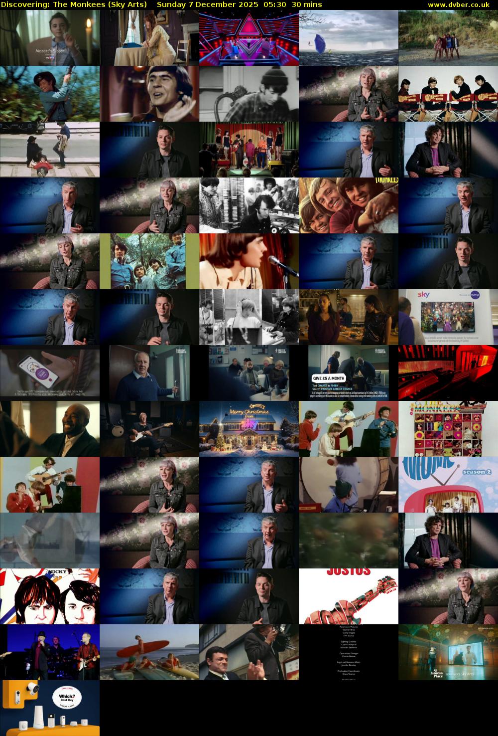 Discovering: The Monkees (Sky Arts) Sunday 7 December 2025 05:30 - 06:00