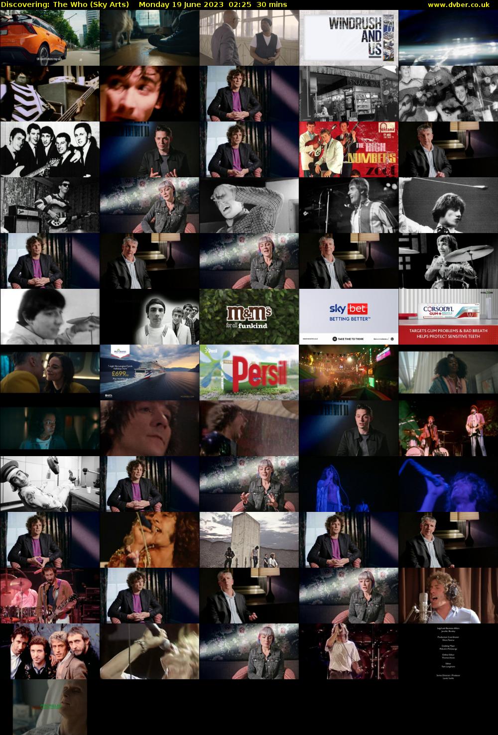 Discovering: The Who (Sky Arts) Monday 19 June 2023 02:25 - 02:55