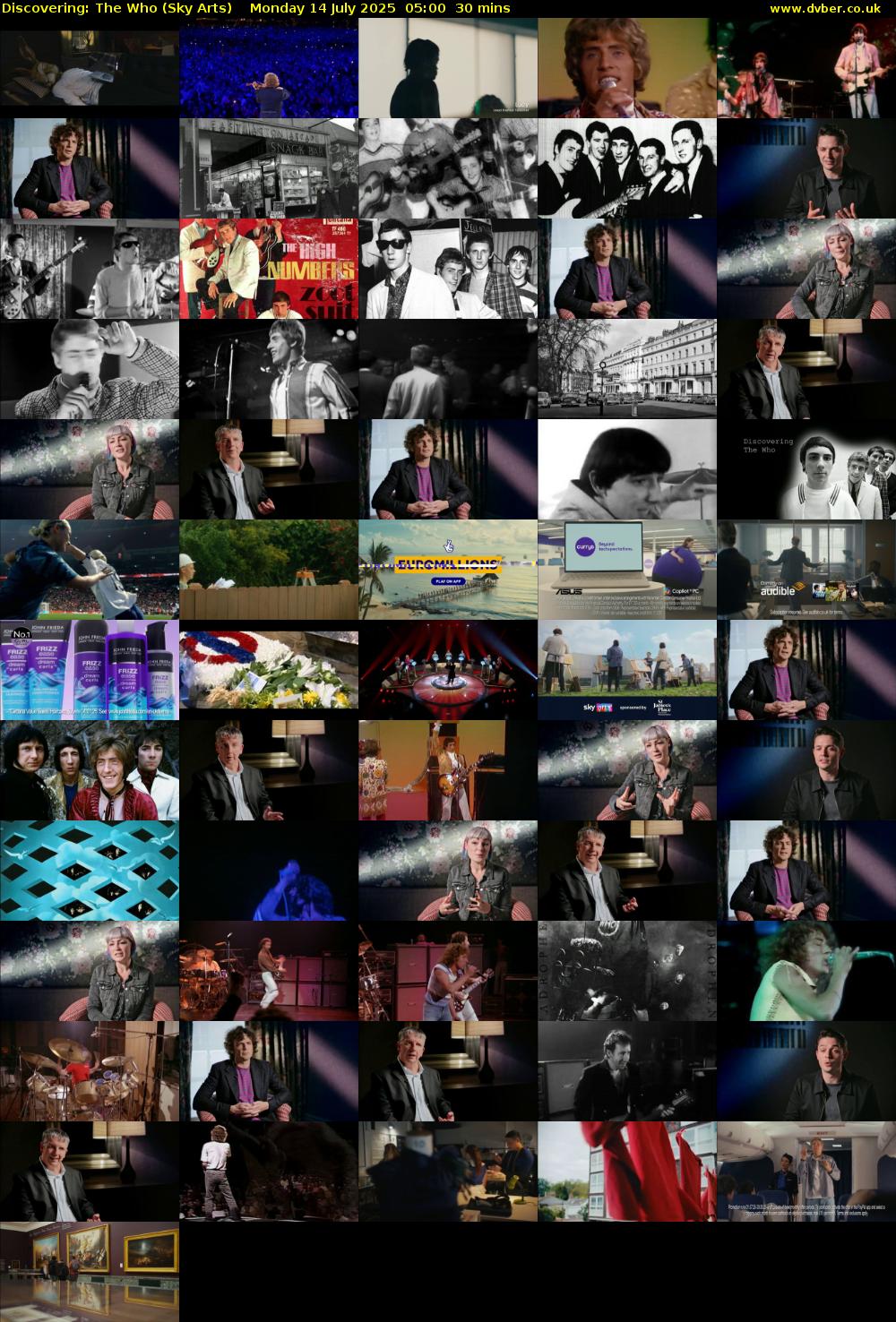 Discovering: The Who (Sky Arts) Monday 14 July 2025 05:00 - 05:30