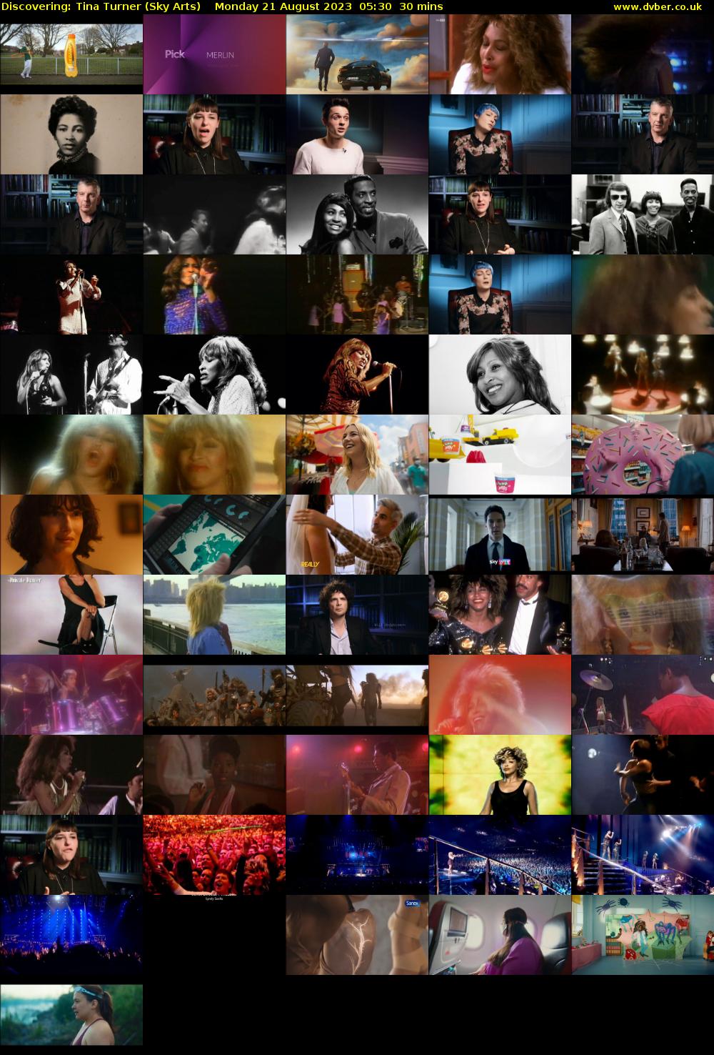 Discovering: Tina Turner (Sky Arts) Monday 21 August 2023 05:30 - 06:00