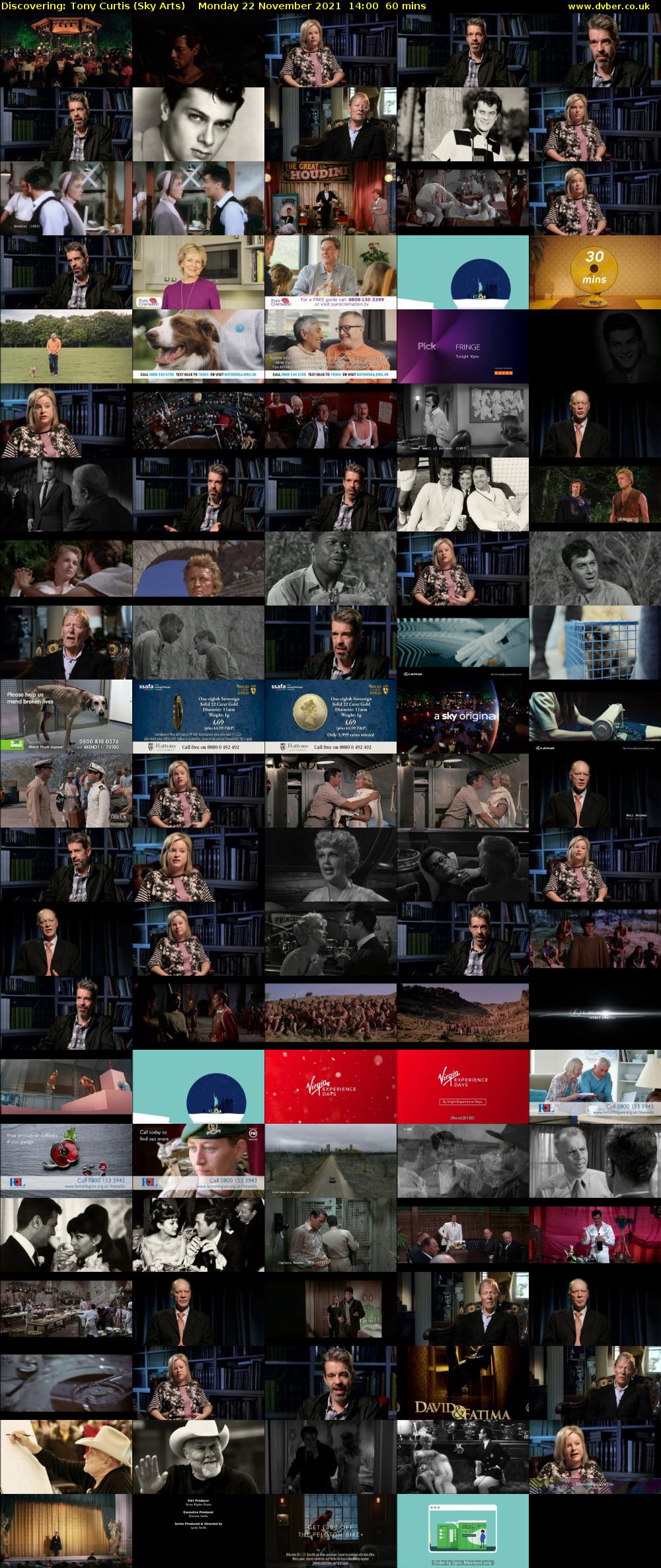 Discovering: Tony Curtis (Sky Arts) Monday 22 November 2021 14:00 - 15:00