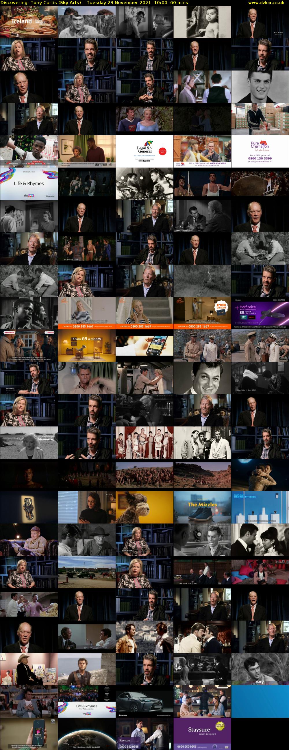 Discovering: Tony Curtis (Sky Arts) Tuesday 23 November 2021 10:00 - 11:00