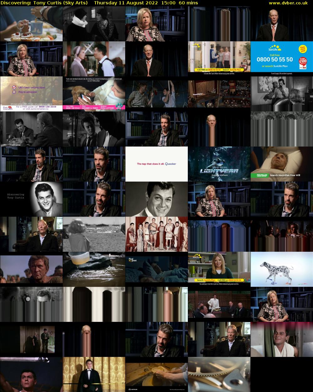 Discovering: Tony Curtis (Sky Arts) Thursday 11 August 2022 15:00 - 16:00