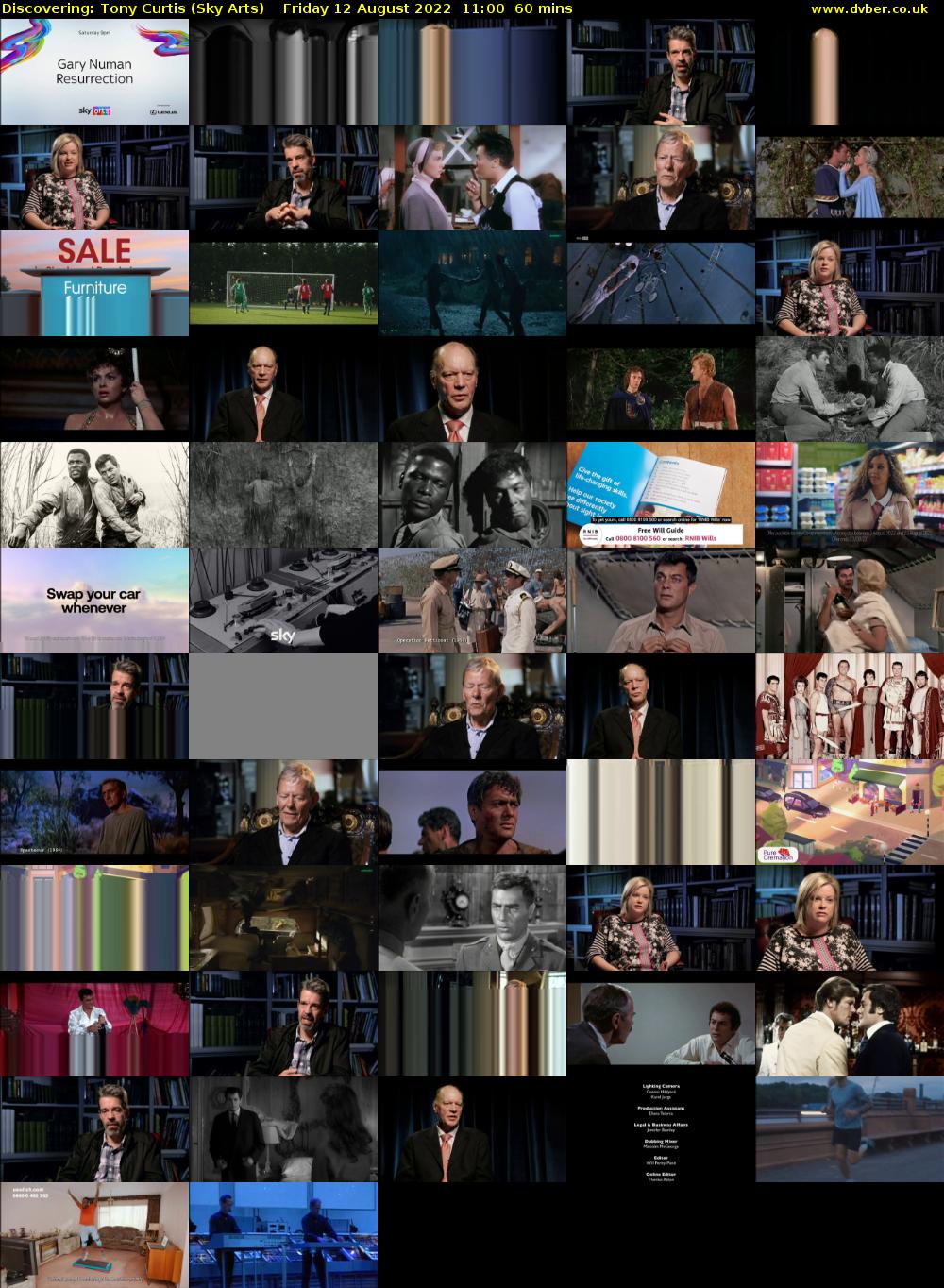 Discovering: Tony Curtis (Sky Arts) Friday 12 August 2022 11:00 - 12:00