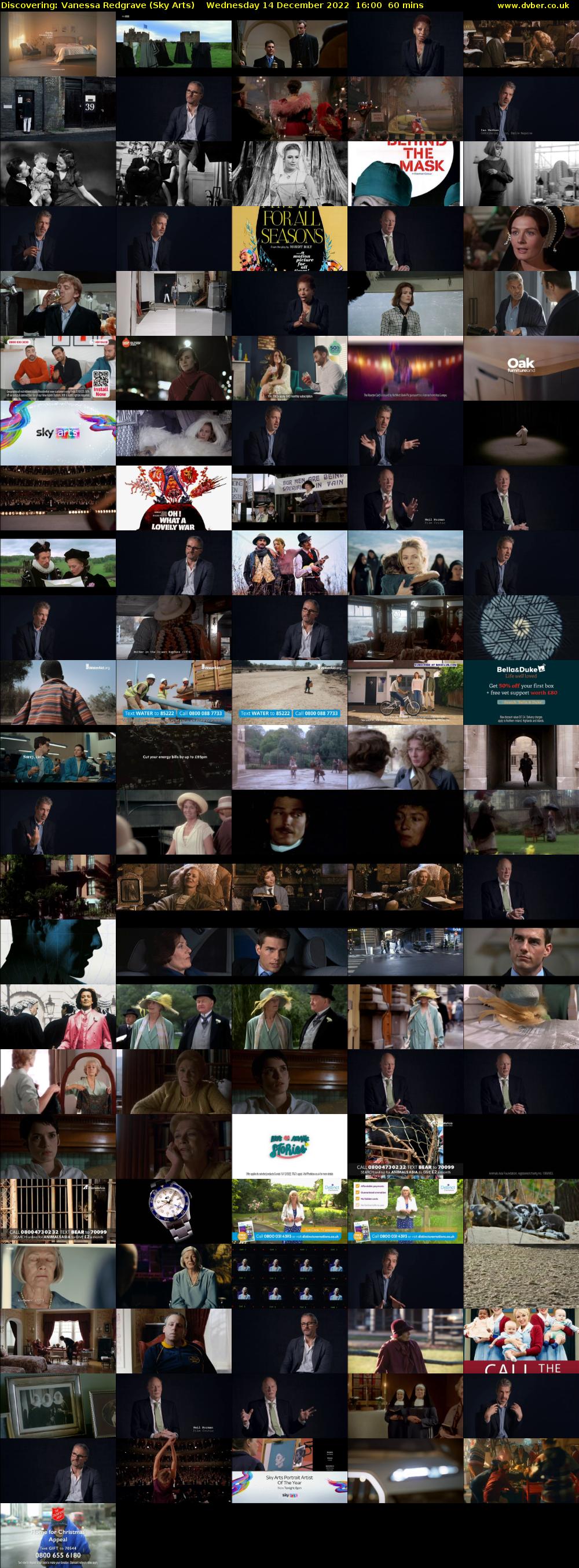 Discovering: Vanessa Redgrave (Sky Arts) Wednesday 14 December 2022 16:00 - 17:00