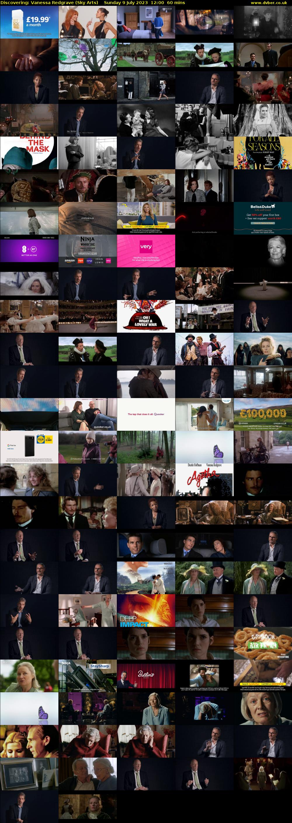 Discovering: Vanessa Redgrave (Sky Arts) Sunday 9 July 2023 12:00 - 13:00