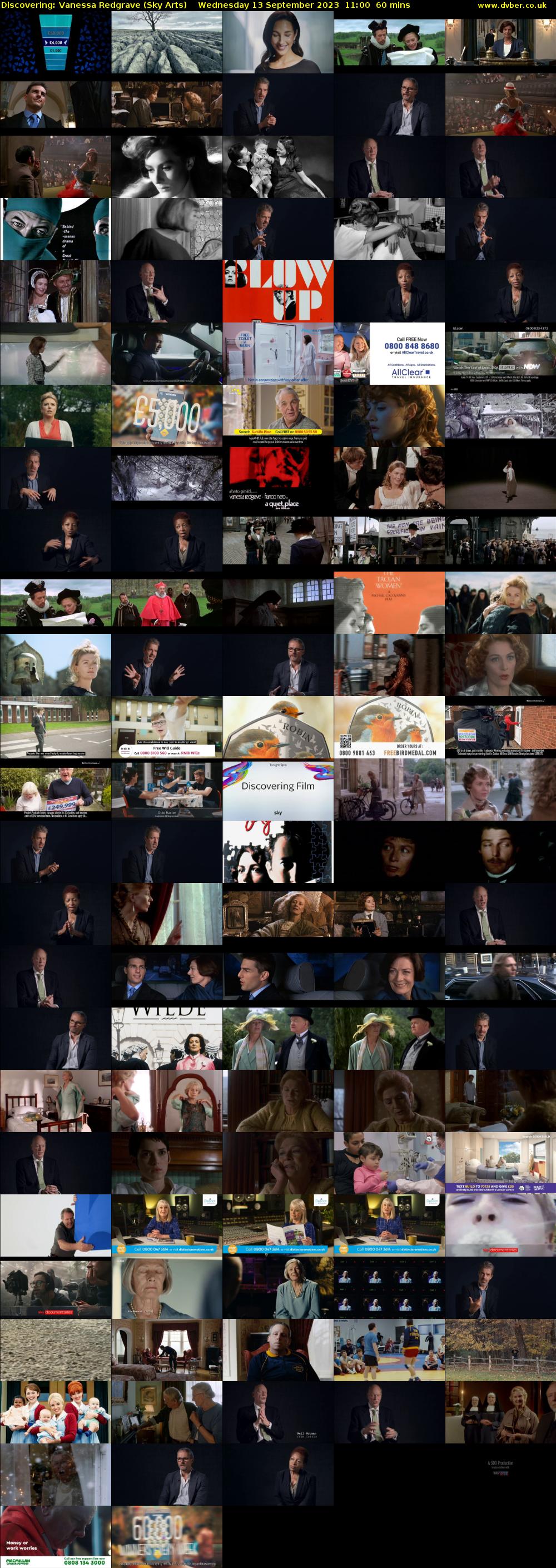 Discovering: Vanessa Redgrave (Sky Arts) Wednesday 13 September 2023 11:00 - 12:00