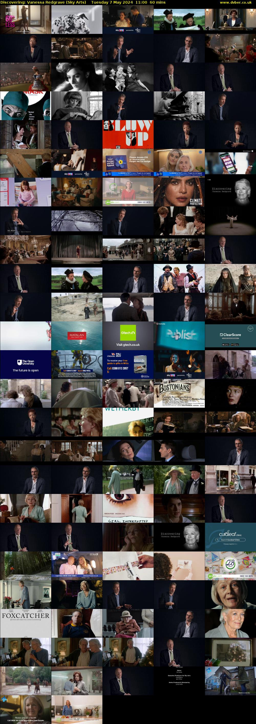 Discovering: Vanessa Redgrave (Sky Arts) Tuesday 7 May 2024 11:00 - 12:00