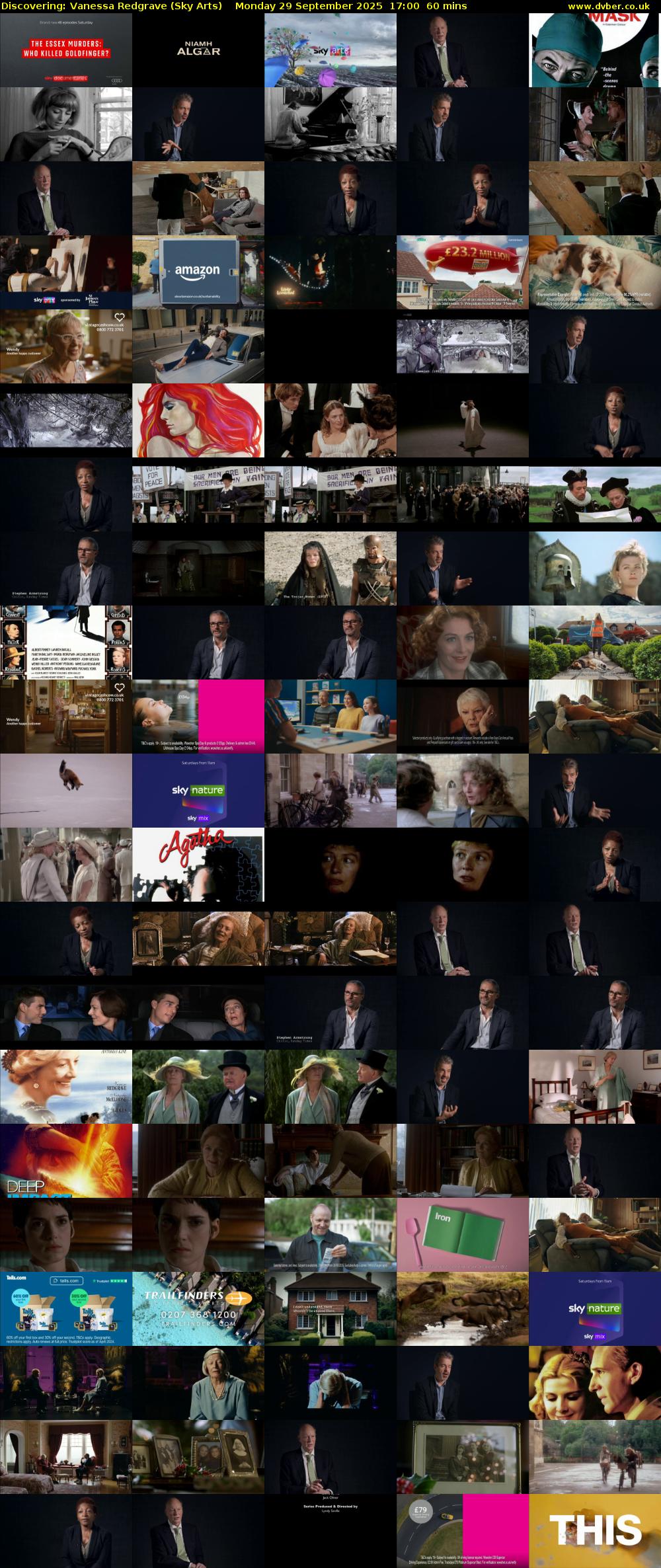 Discovering: Vanessa Redgrave (Sky Arts) Monday 29 September 2025 17:00 - 18:00