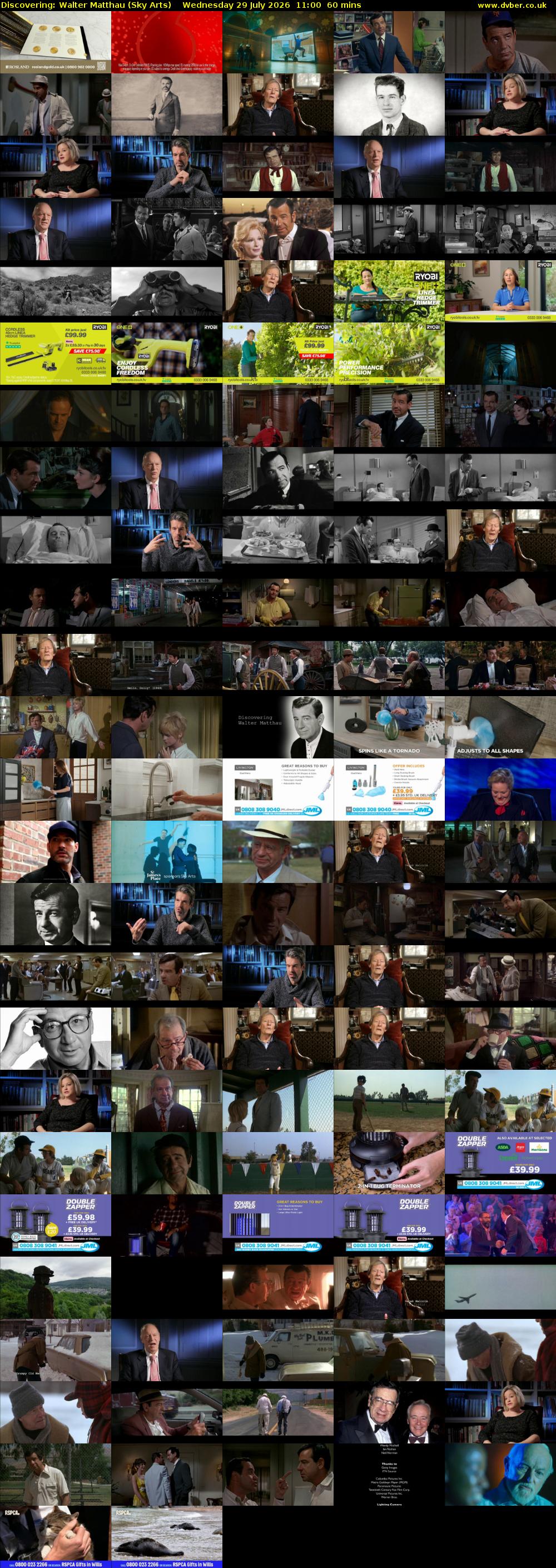 Discovering: Walter Matthau (Sky Arts) Wednesday 29 July 2026 11:00 - 12:00