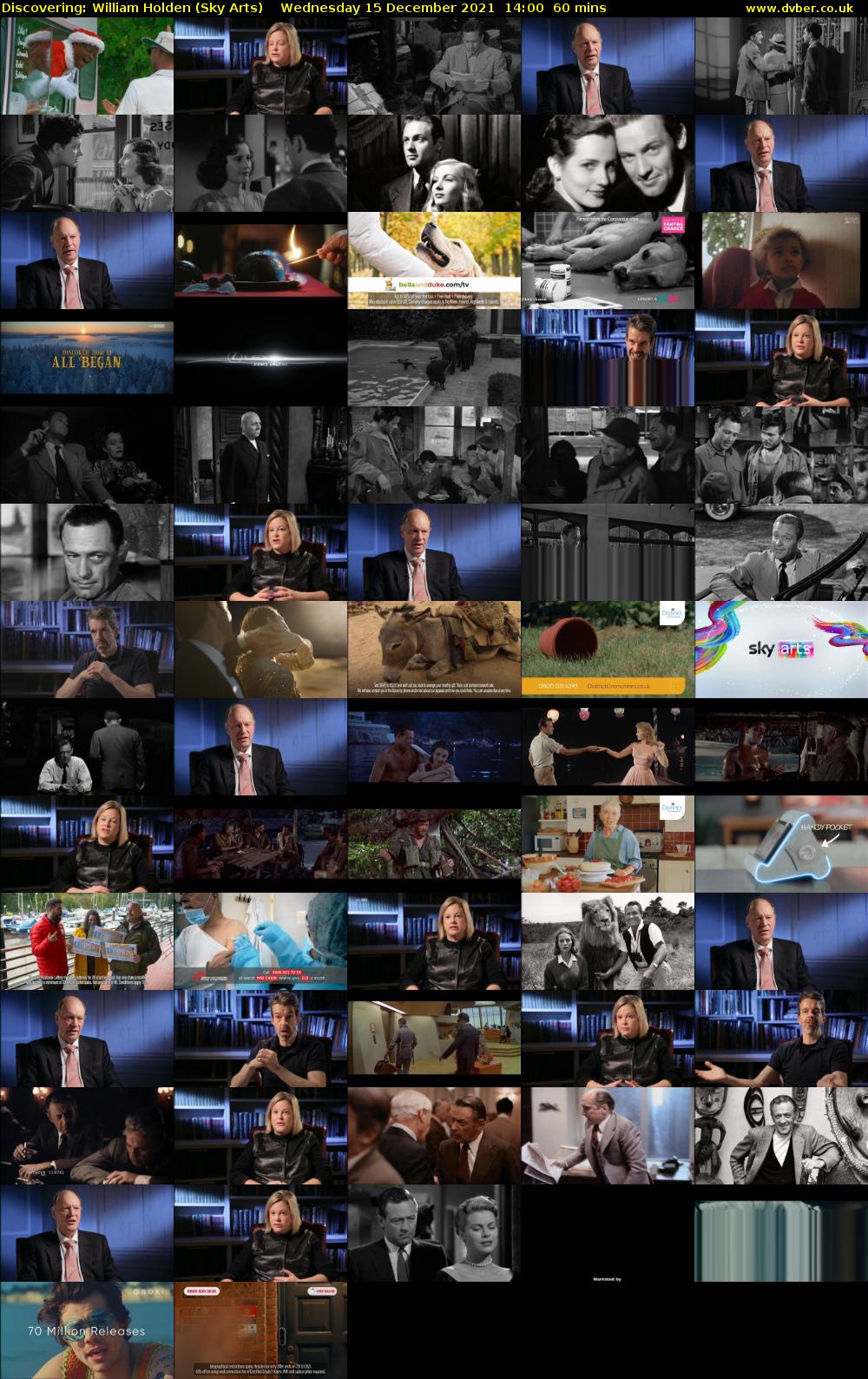 Discovering: William Holden (Sky Arts) Wednesday 15 December 2021 14:00 - 15:00