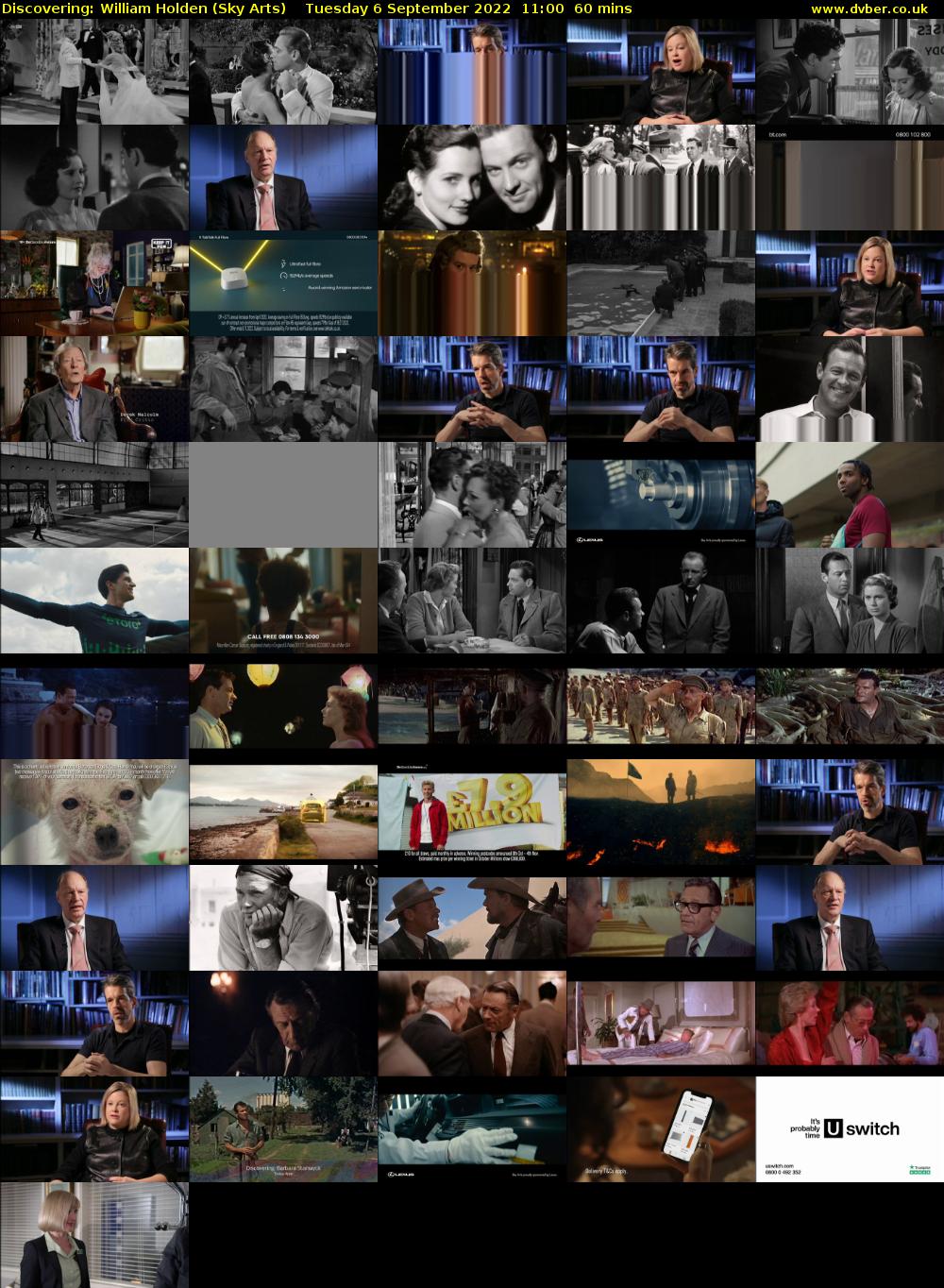 Discovering: William Holden (Sky Arts) Tuesday 6 September 2022 11:00 - 12:00