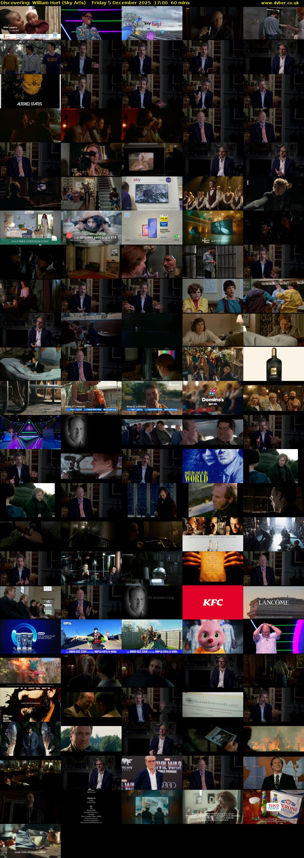 Discovering: William Hurt (Sky Arts) Friday 5 December 2025 17:00 - 18:00