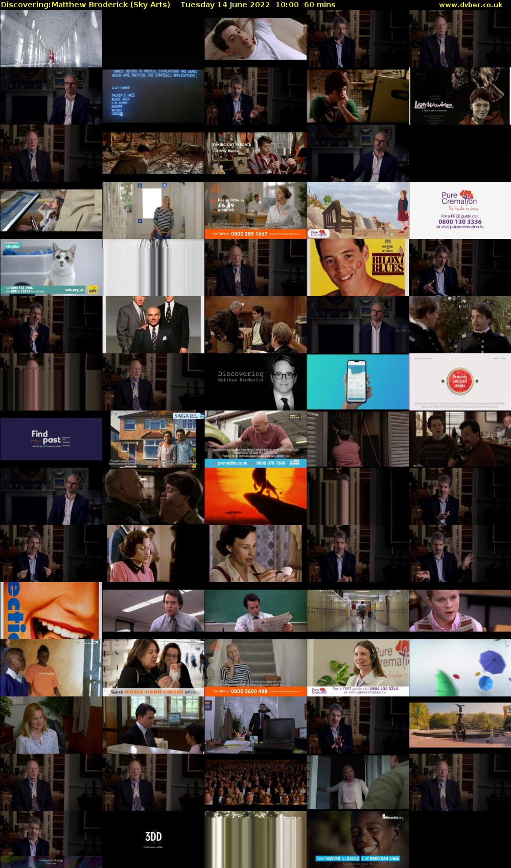 Discovering:Matthew Broderick (Sky Arts) Tuesday 14 June 2022 10:00 - 11:00