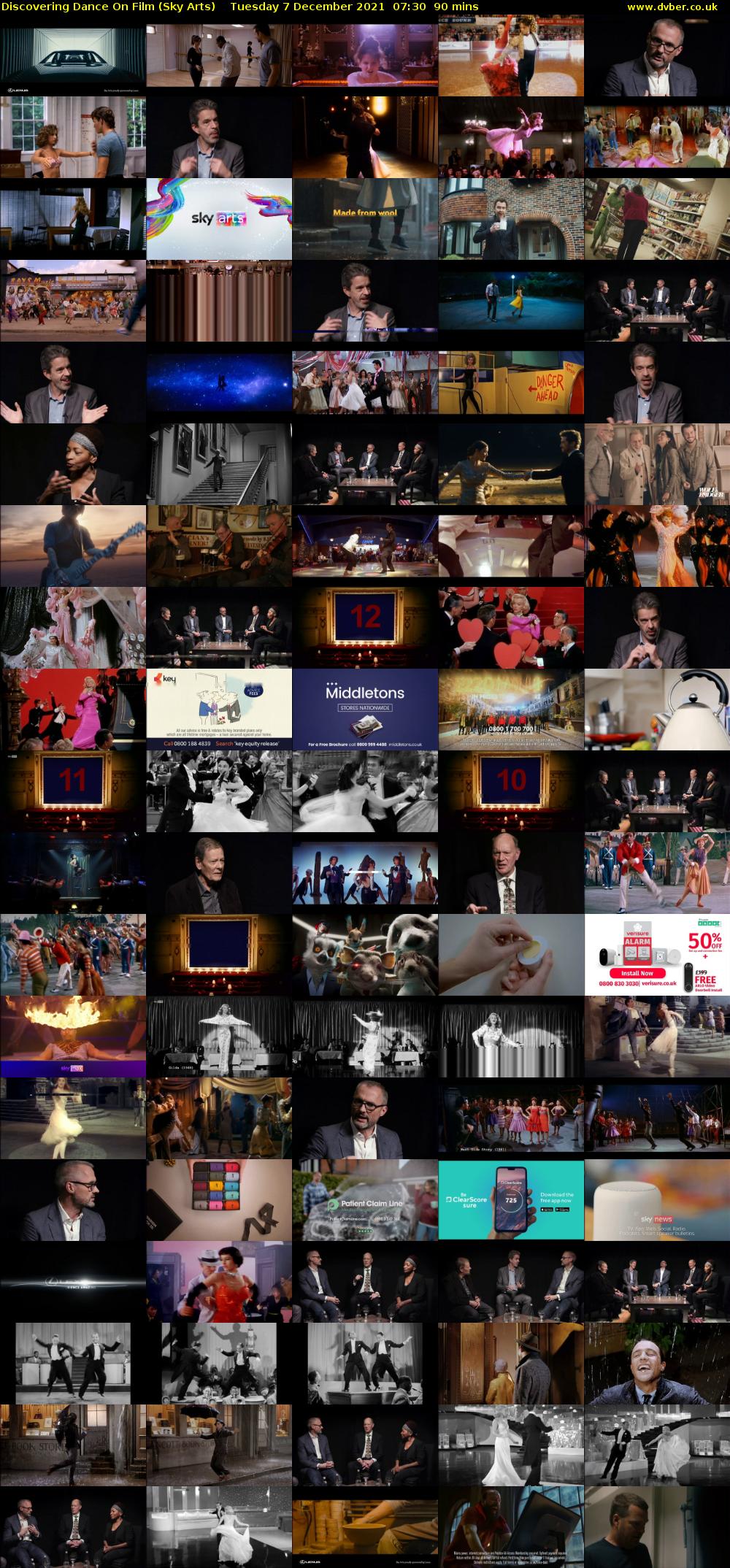 Discovering Dance On Film (Sky Arts) Tuesday 7 December 2021 07:30 - 09:00