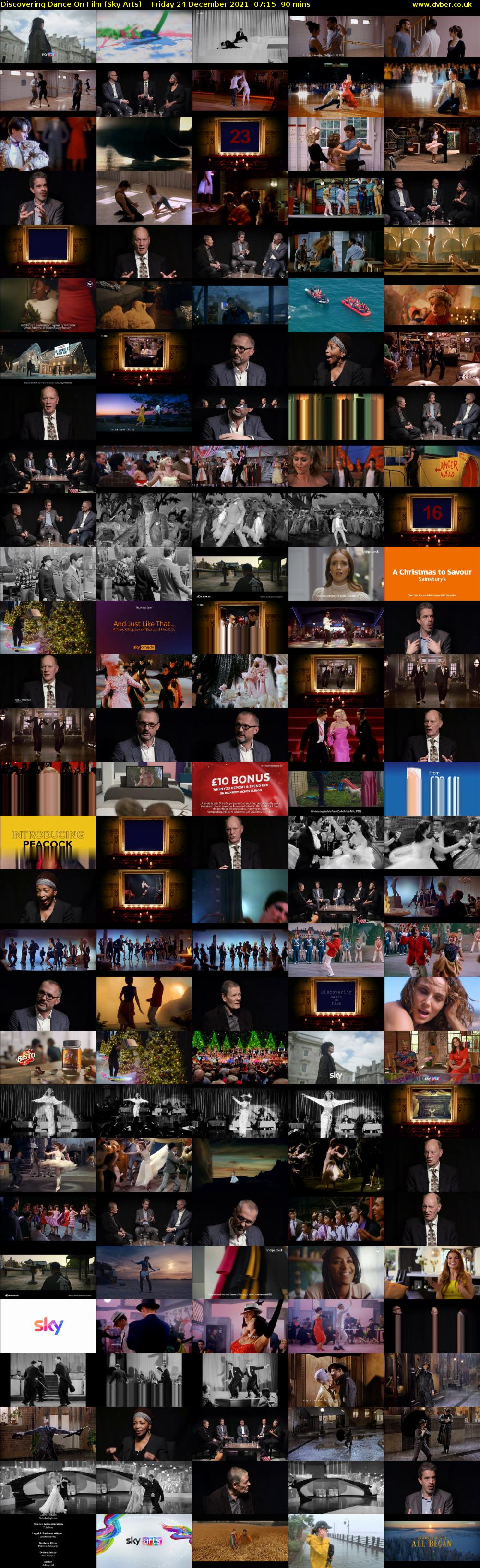 Discovering Dance On Film (Sky Arts) Friday 24 December 2021 07:15 - 08:45