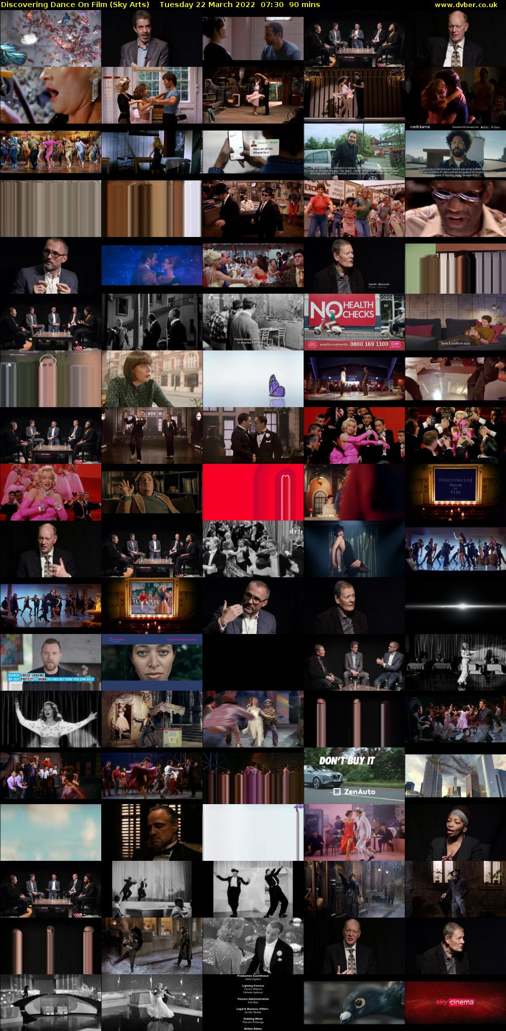 Discovering Dance On Film (Sky Arts) Tuesday 22 March 2022 07:30 - 09:00