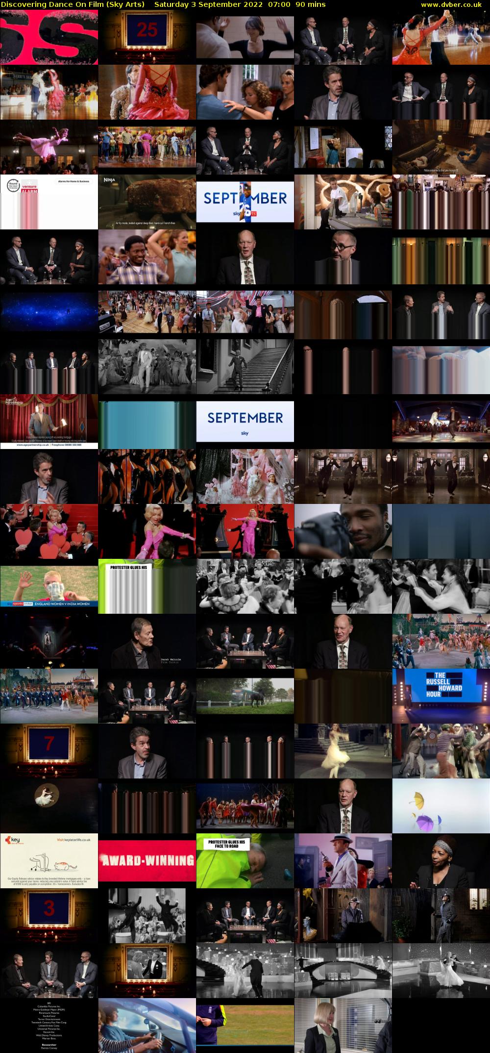 Discovering Dance On Film (Sky Arts) Saturday 3 September 2022 07:00 - 08:30
