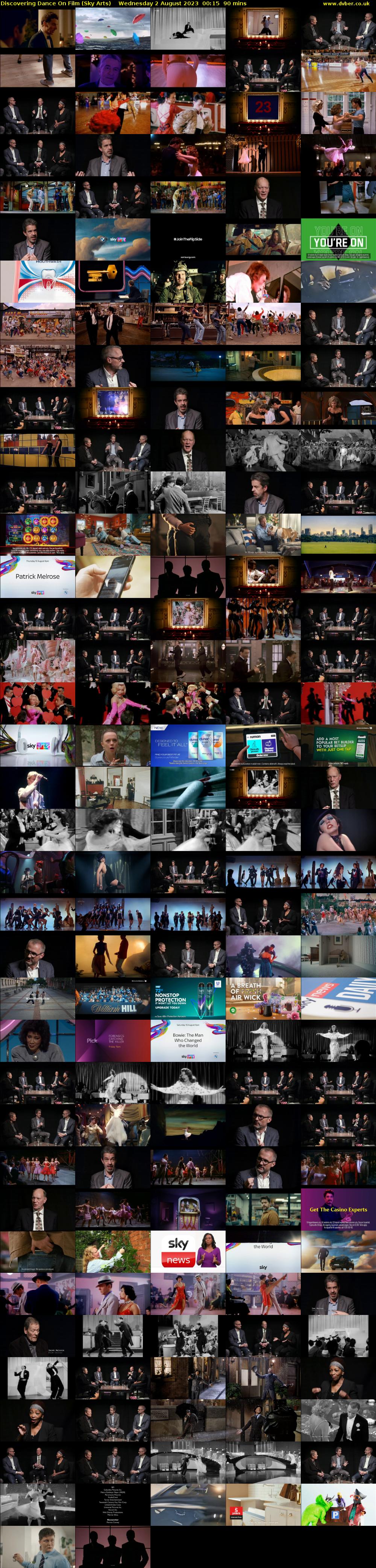 Discovering Dance On Film (Sky Arts) Wednesday 2 August 2023 00:15 - 01:45