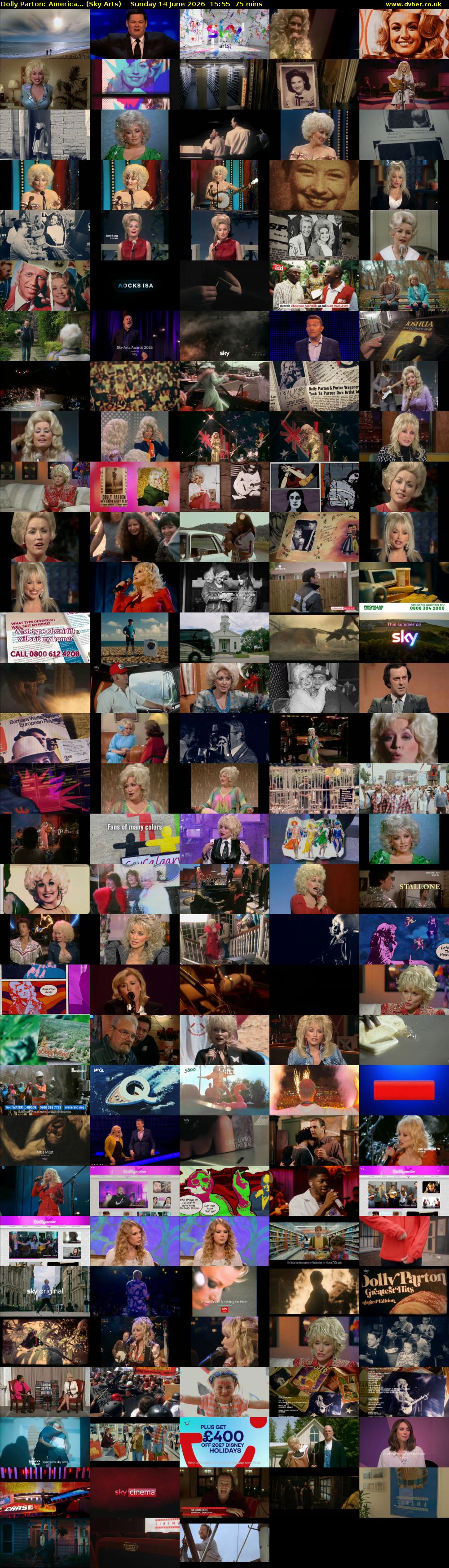 Dolly Parton: America... (Sky Arts) Sunday 14 June 2026 15:55 - 17:10