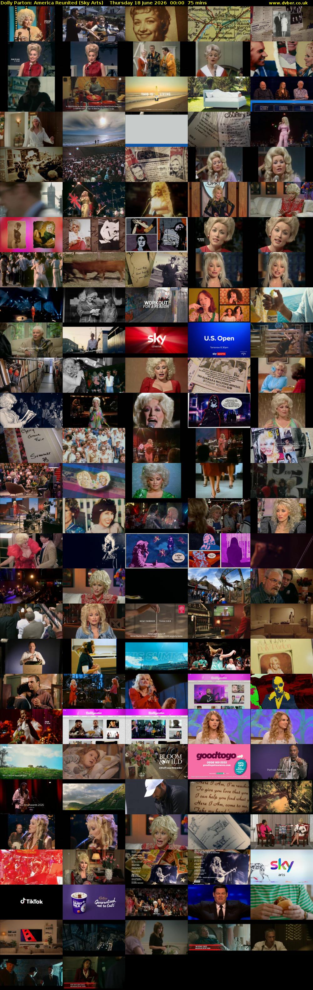 Dolly Parton: America Reunited (Sky Arts) Thursday 18 June 2026 00:00 - 01:15