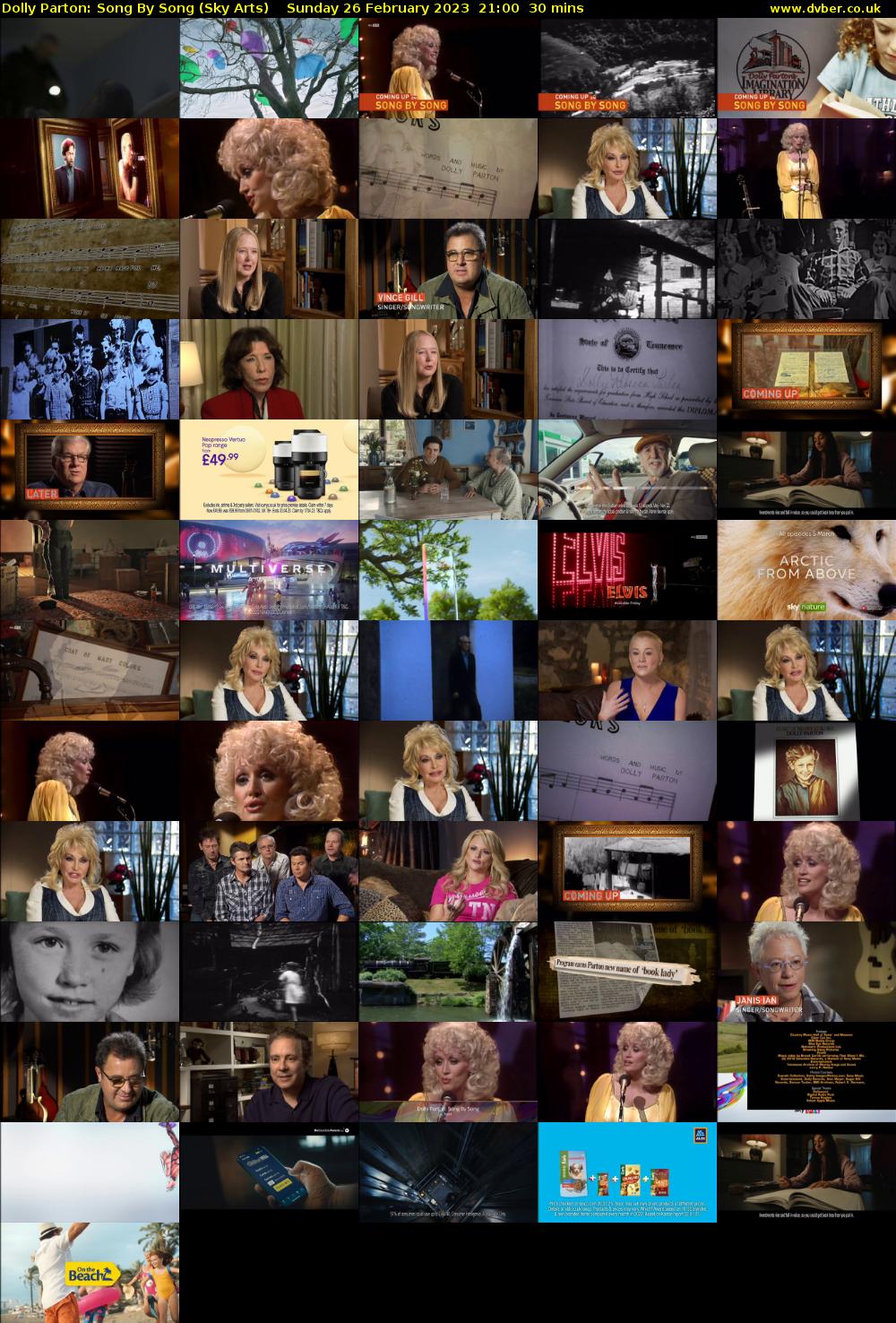 Dolly Parton: Song By Song (Sky Arts) Sunday 26 February 2023 21:00 - 21:30