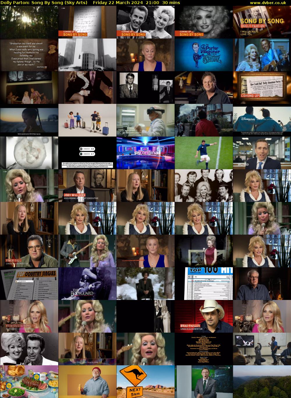 Dolly Parton: Song By Song (Sky Arts) Friday 22 March 2024 21:00 - 21:30