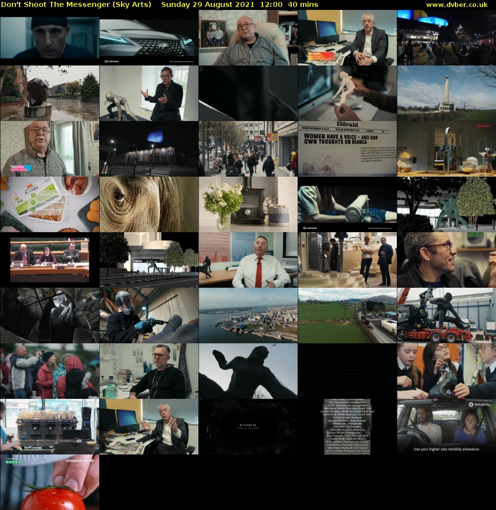 Don't Shoot The Messenger (Sky Arts) Sunday 29 August 2021 13:00 - 13:40