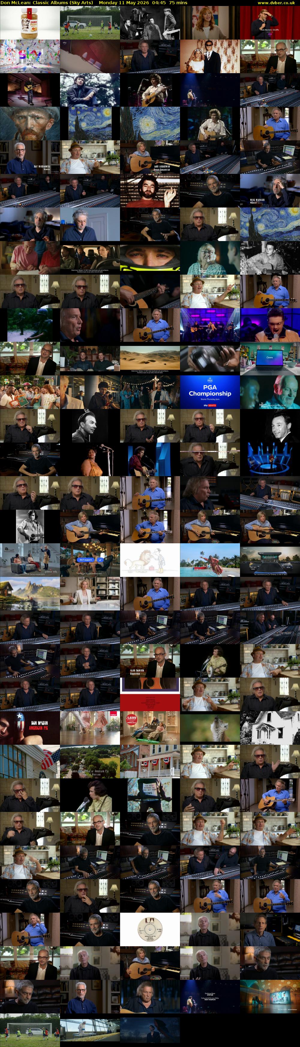 Don McLean: Classic Albums (Sky Arts) Monday 11 May 2026 04:45 - 06:00