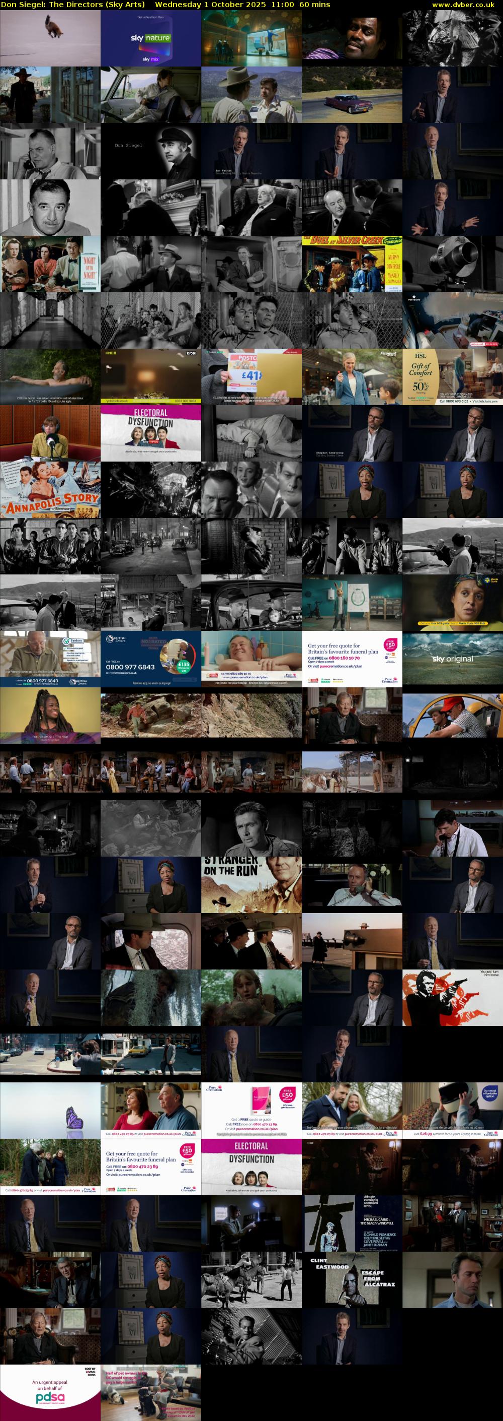 Don Siegel: The Directors (Sky Arts) Wednesday 1 October 2025 11:00 - 12:00