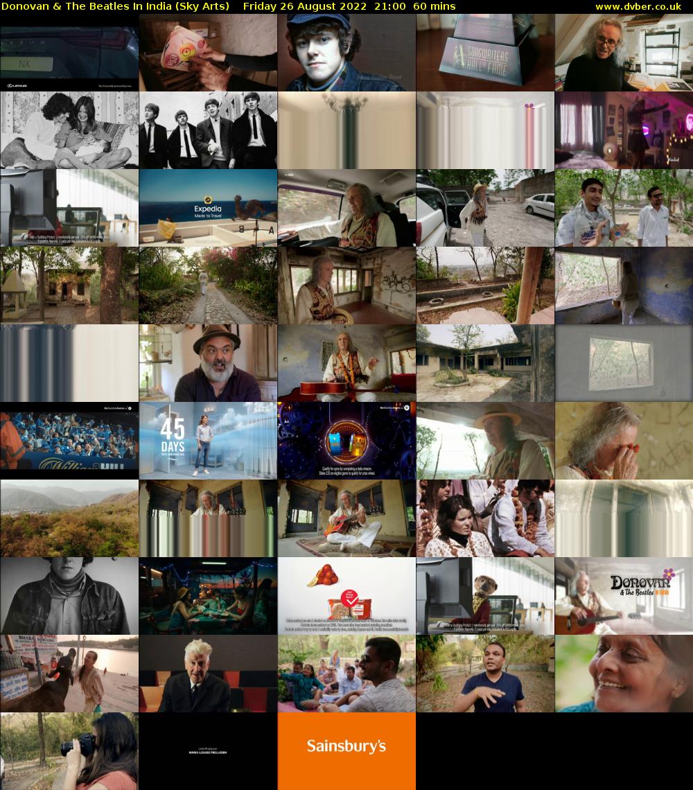 Donovan & The Beatles In India (Sky Arts) Friday 26 August 2022 21:00 - 22:00
