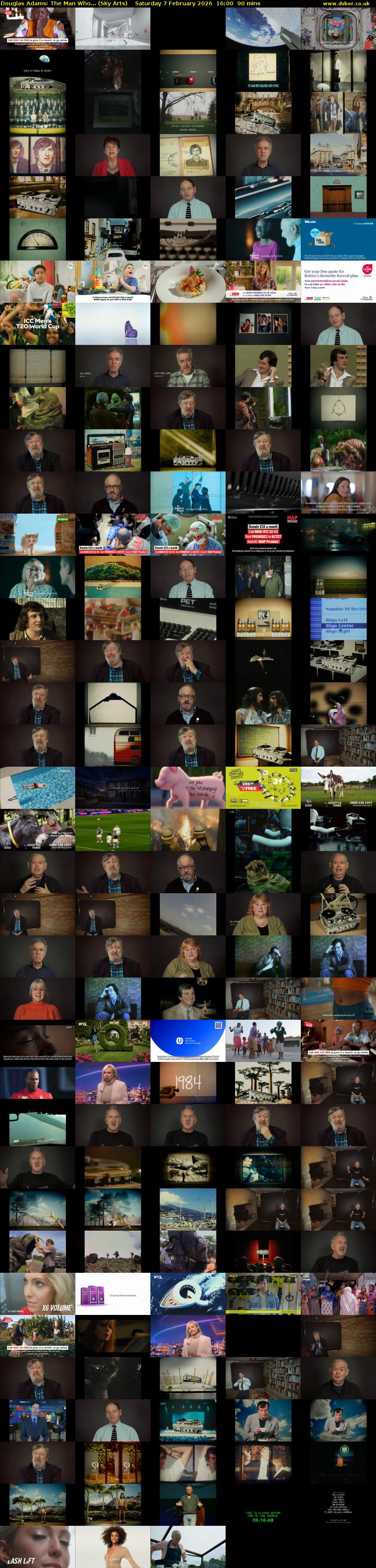 Douglas Adams: The Man Who... (Sky Arts) Saturday 7 February 2026 16:00 - 17:30