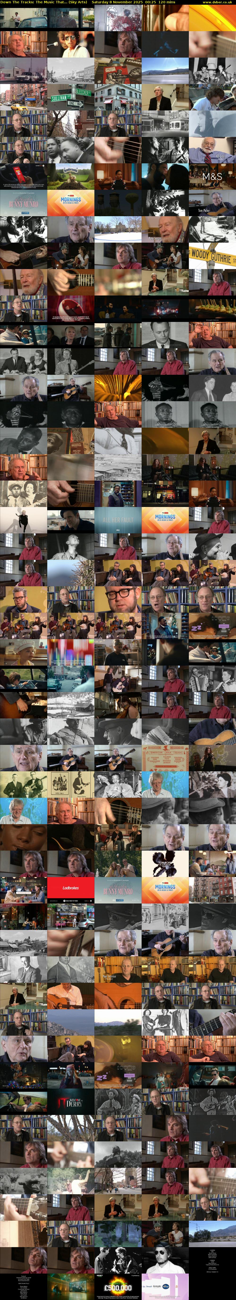 Down The Tracks: The Music That... (Sky Arts) Saturday 8 November 2025 00:25 - 02:25